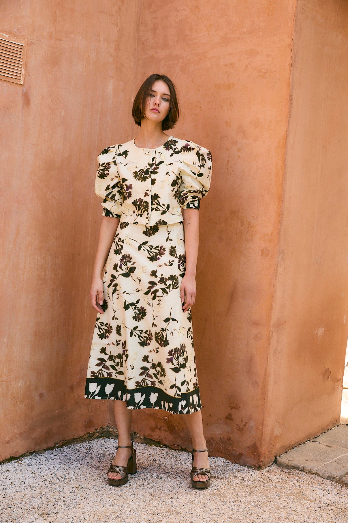 COLUMN LILAS ECRU SKIRT