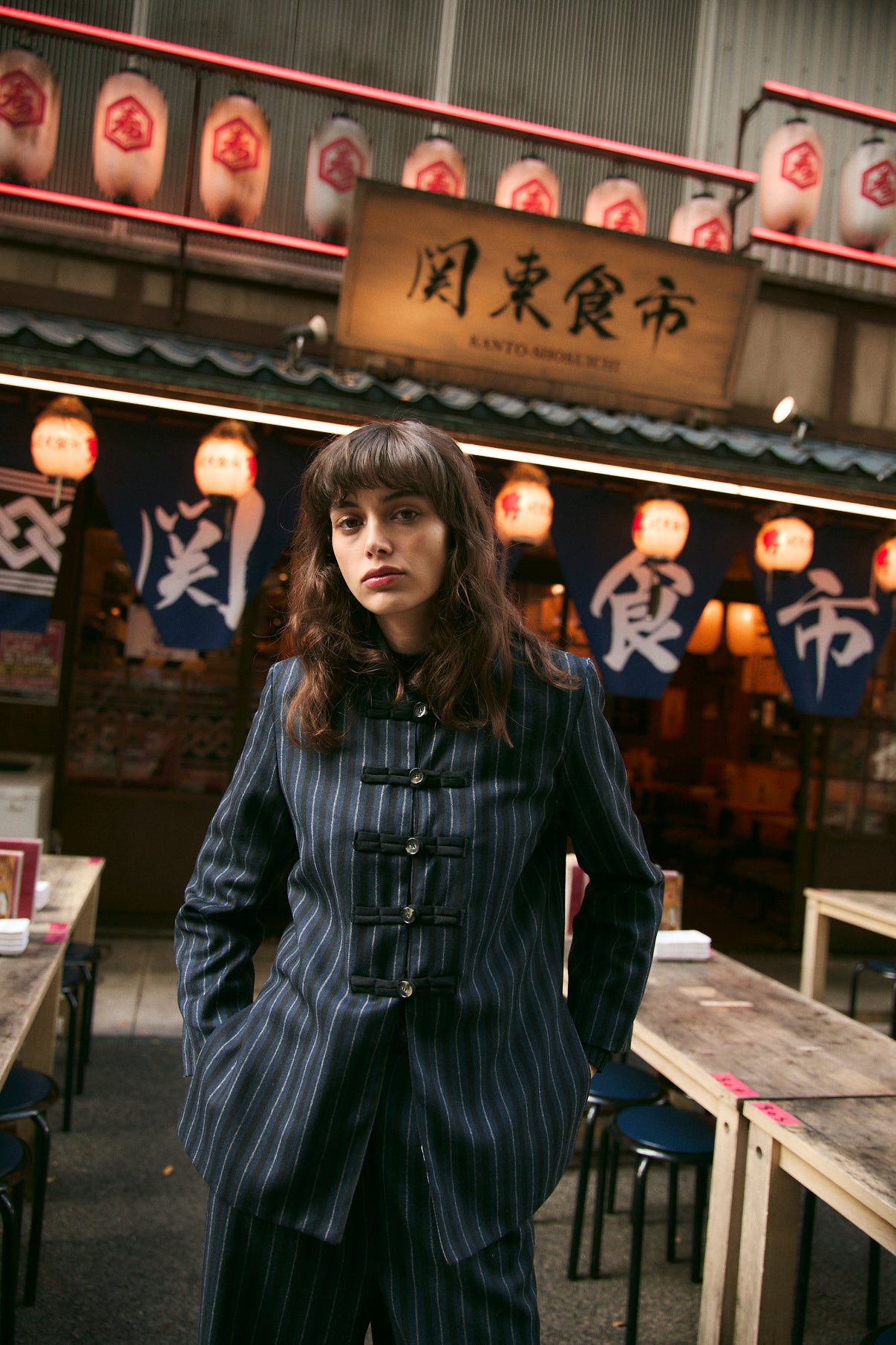 CHAQUETA CHINISKI RAYAS MARINO