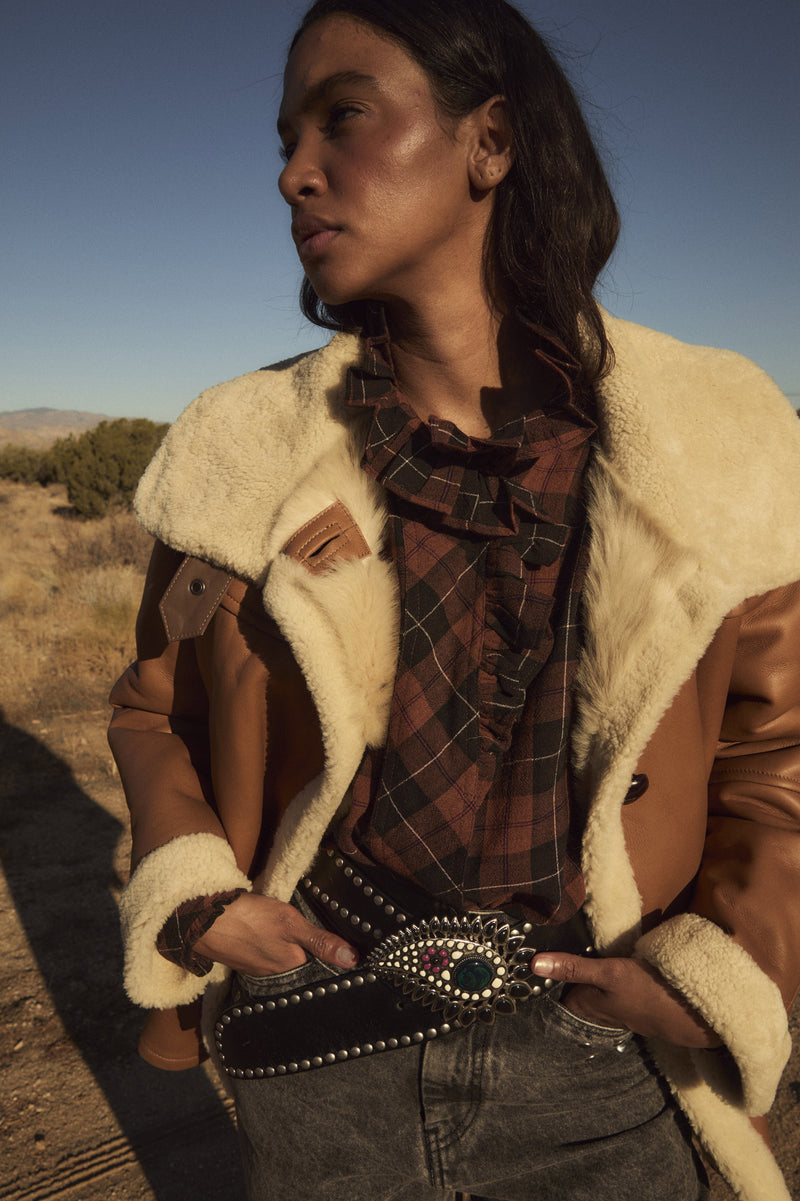 MANTEAU DE FOURRURE ALASKA CAMEL