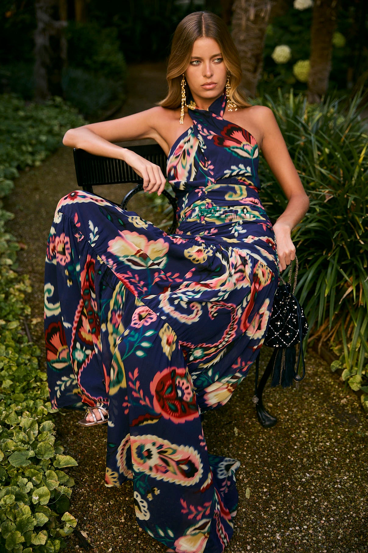 LILY ACUARELA NAVY DRESS
