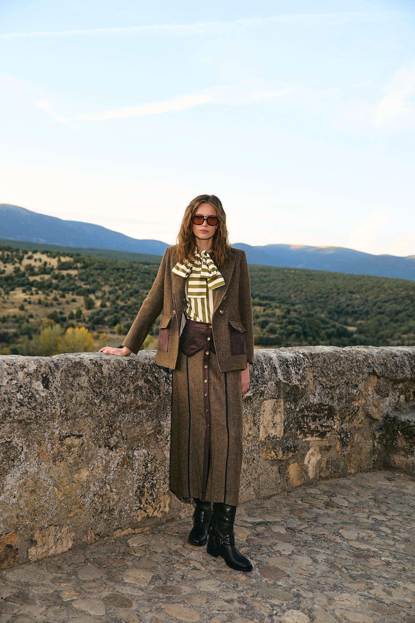 FALDA CATALINA ESPIGA KAKI