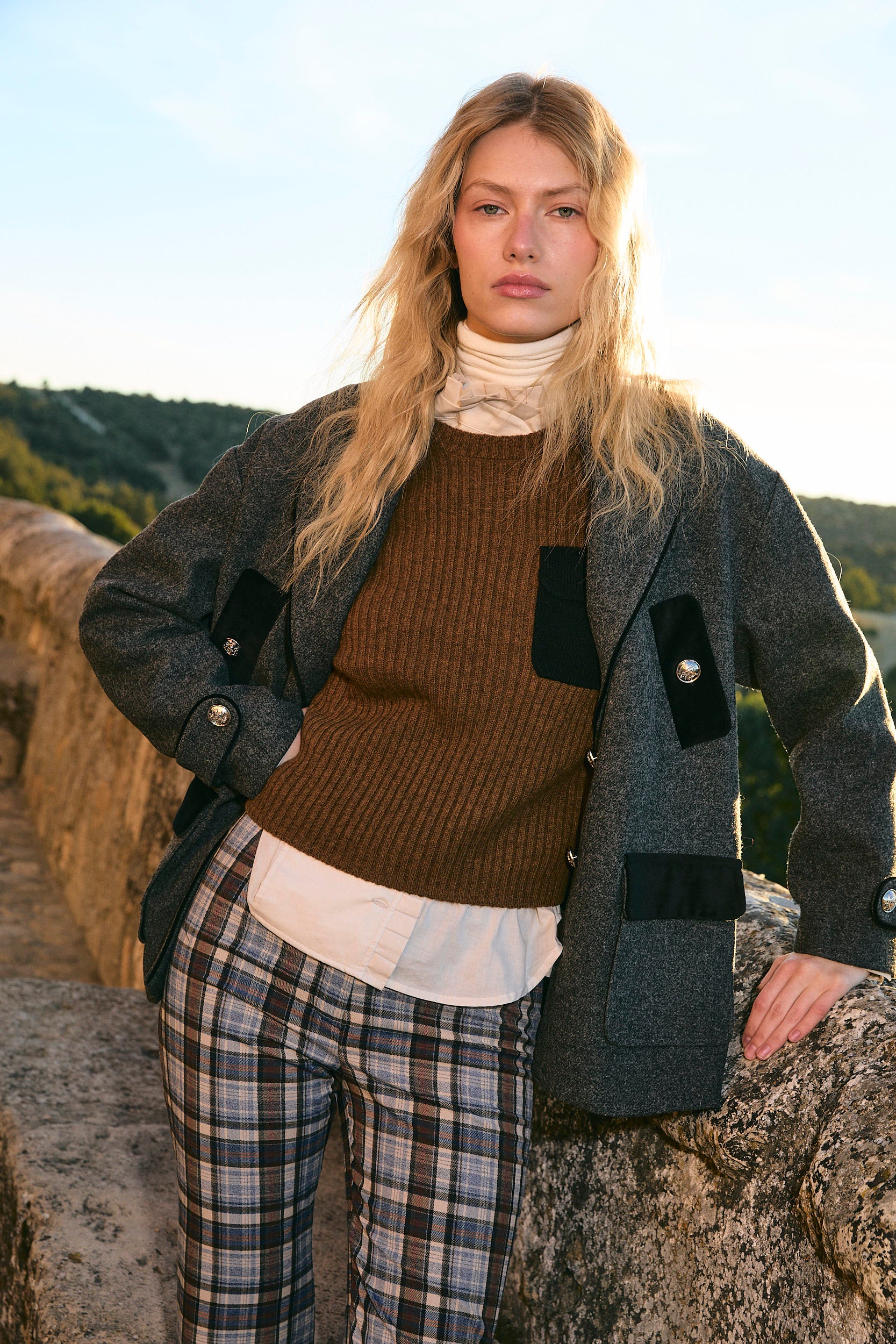 CHAQUETON DAKOTA SHETLAND MARENGO