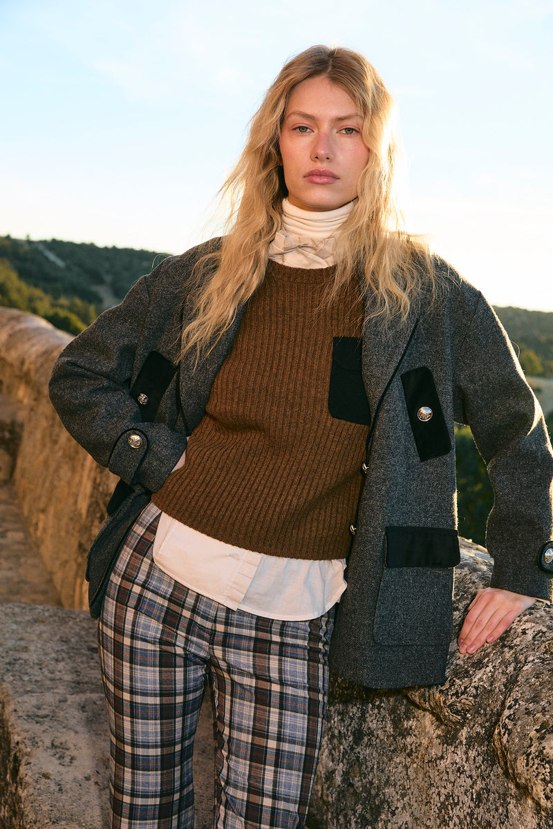 MANTEAU DAKOTA SHETLAND GRIS