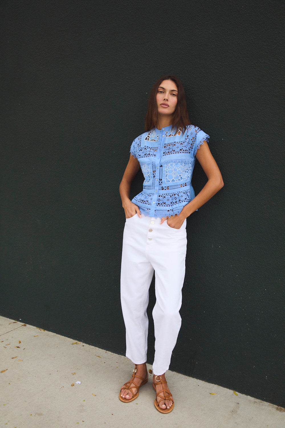 SEA POPELIN BLUE TOP