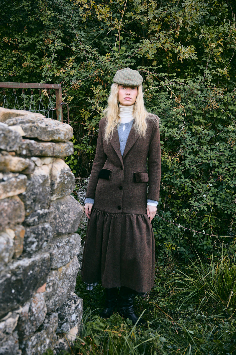 MANTEAU DANDY SHETLAND MARRON