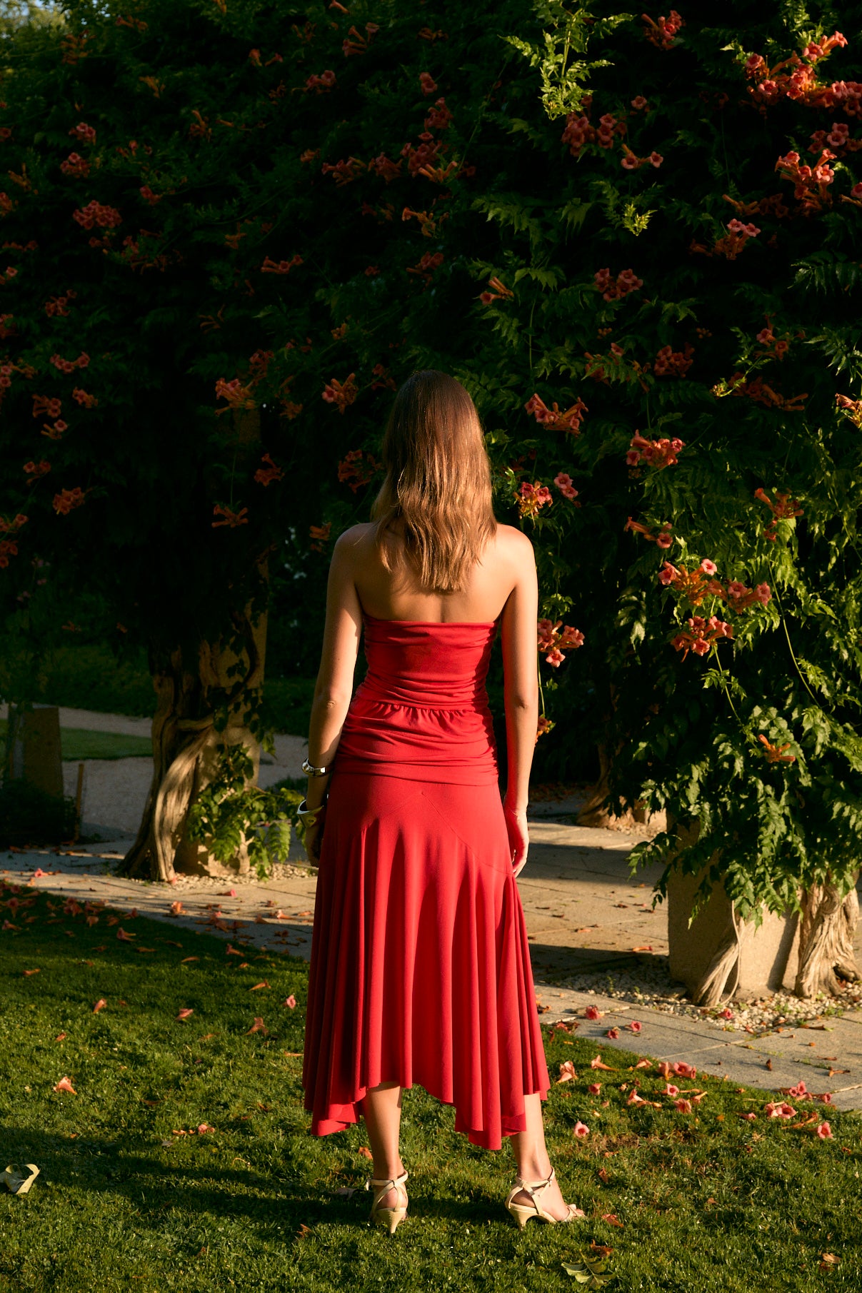 CORINA RED KNITTED DRESS