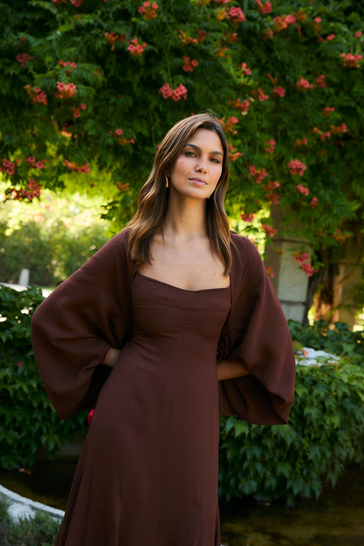 MANGUITOS CREPE MARRÓN