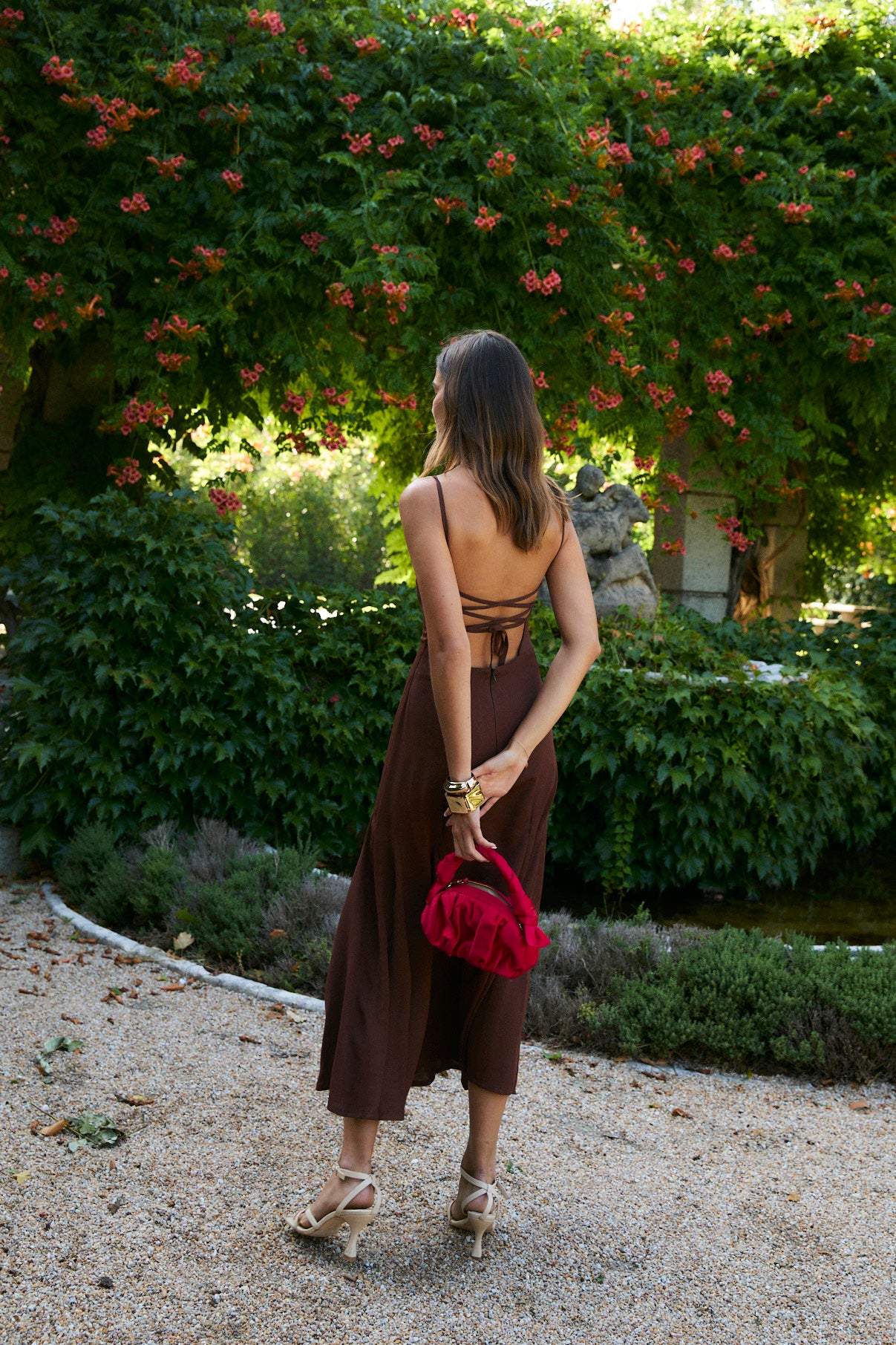 VESTIDO SIRIN CREPE MARRÓN