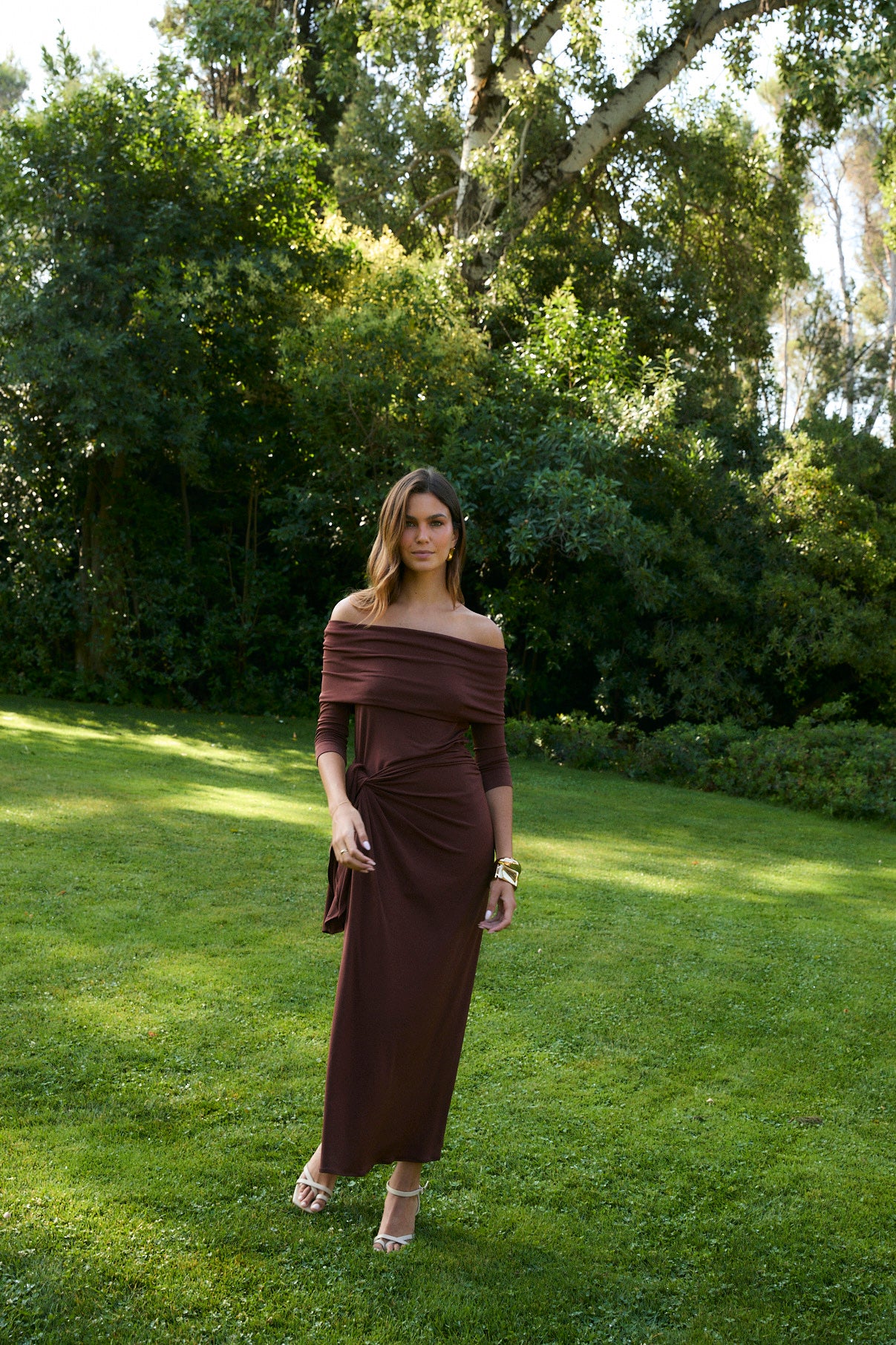 TÚNICA PAREO PUNTO MARRÓN