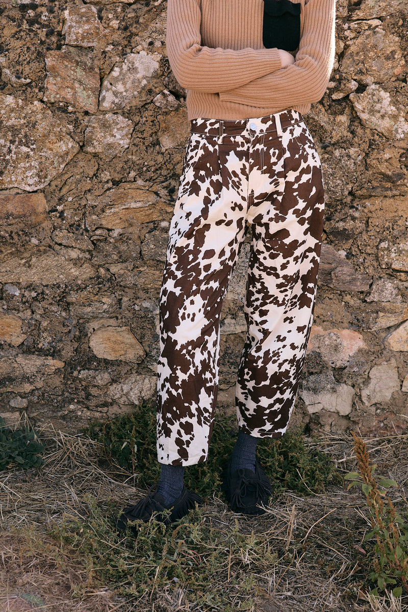 BOYFRIEND COW BROWN JEANS