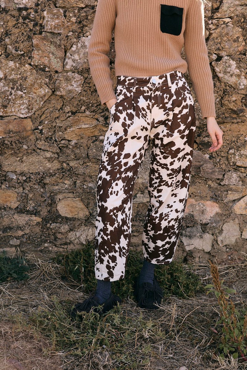 BOYFRIEND COW BROWN JEANS