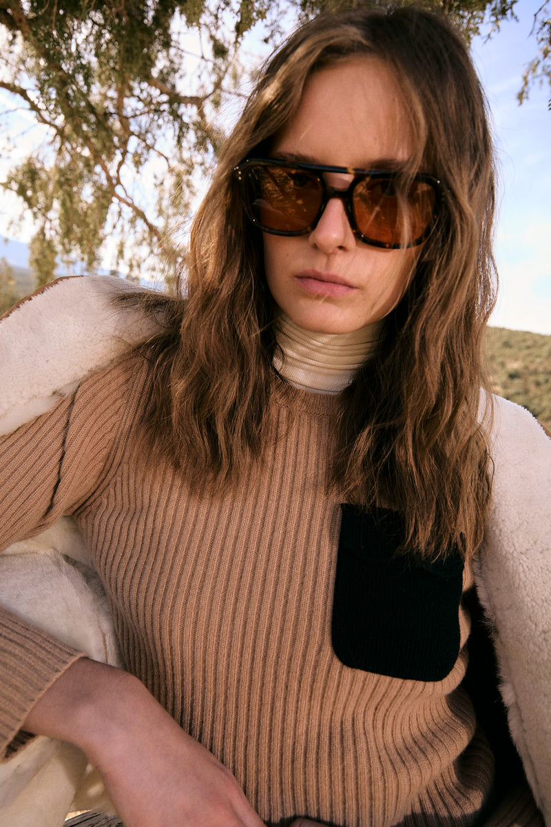 MILITAR KNIT BEIGE JUMPER