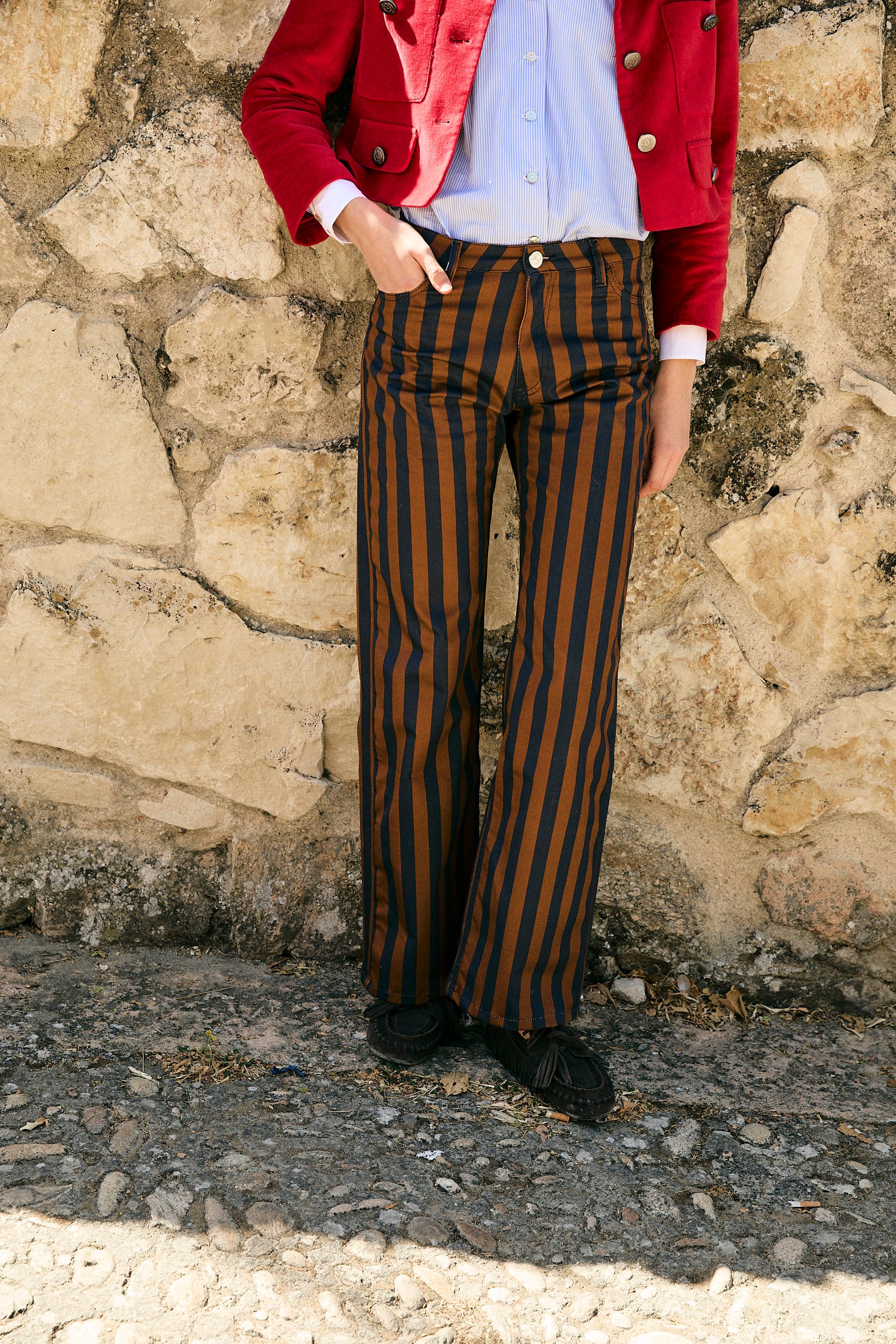 JEANS MONKEY RAYAS MARRON