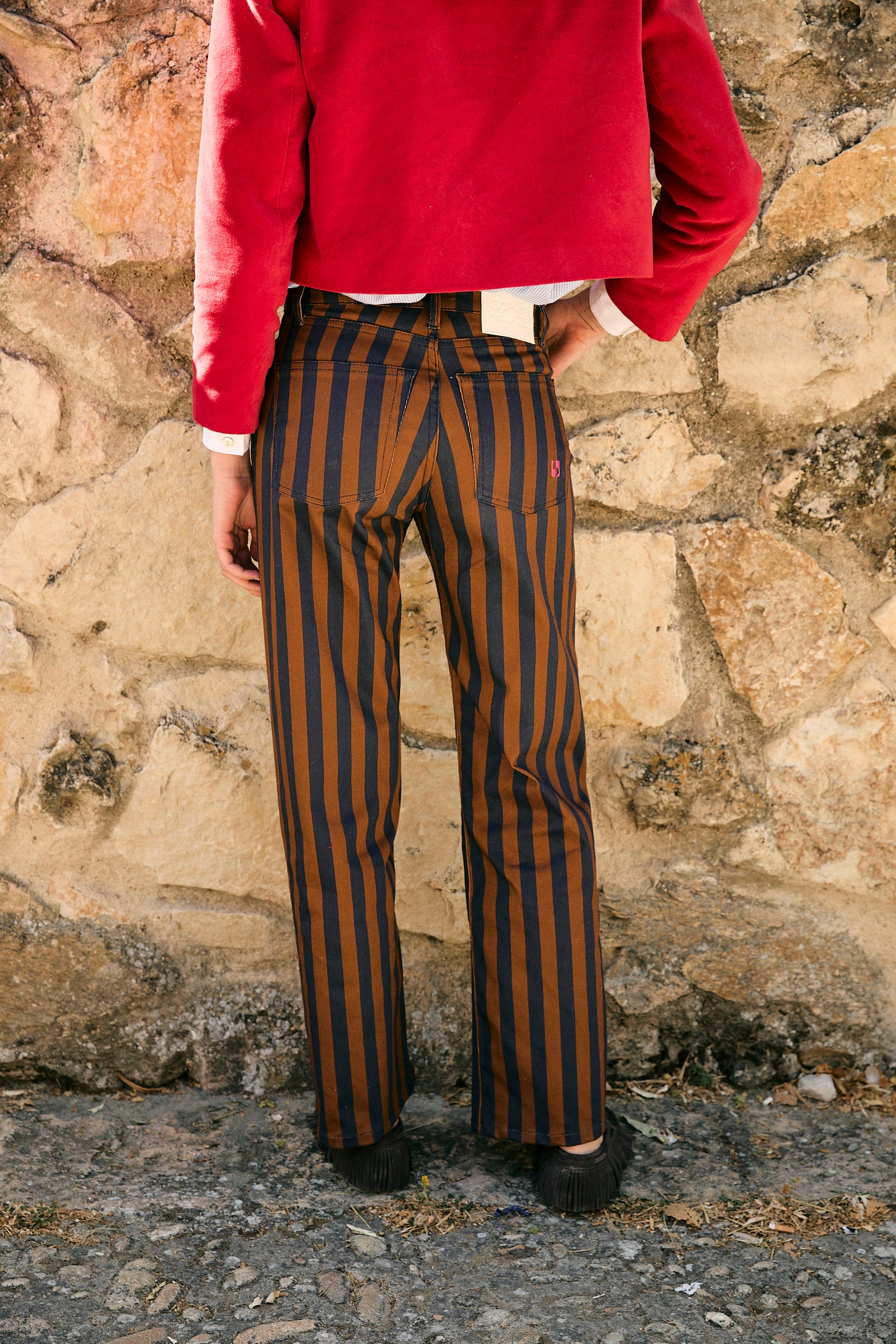 JEANS MONKEY RAYAS MARRON