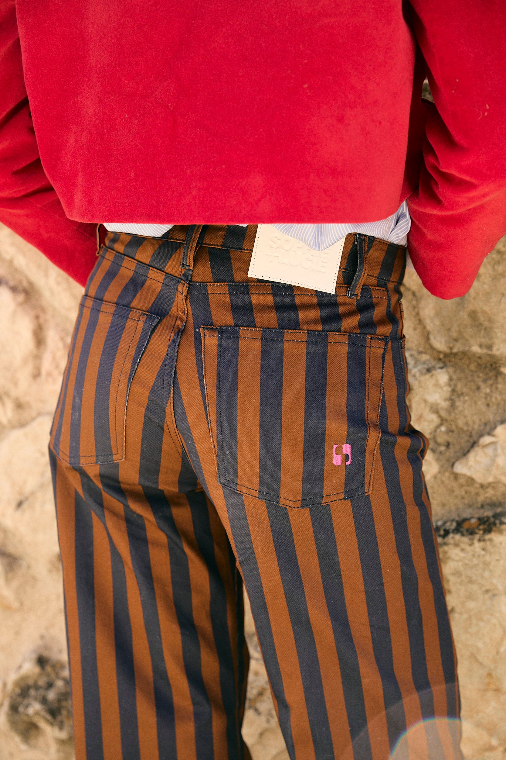 JEANS MONKEY RAYAS MARRON