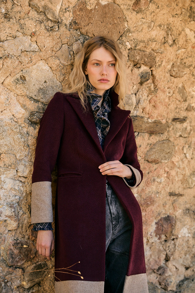 ABRIGO TINY PELO BURGUNDY