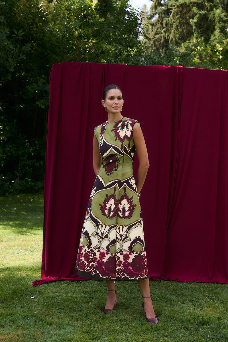 VESTIDO COLUMN JOANA FRAMBUESA