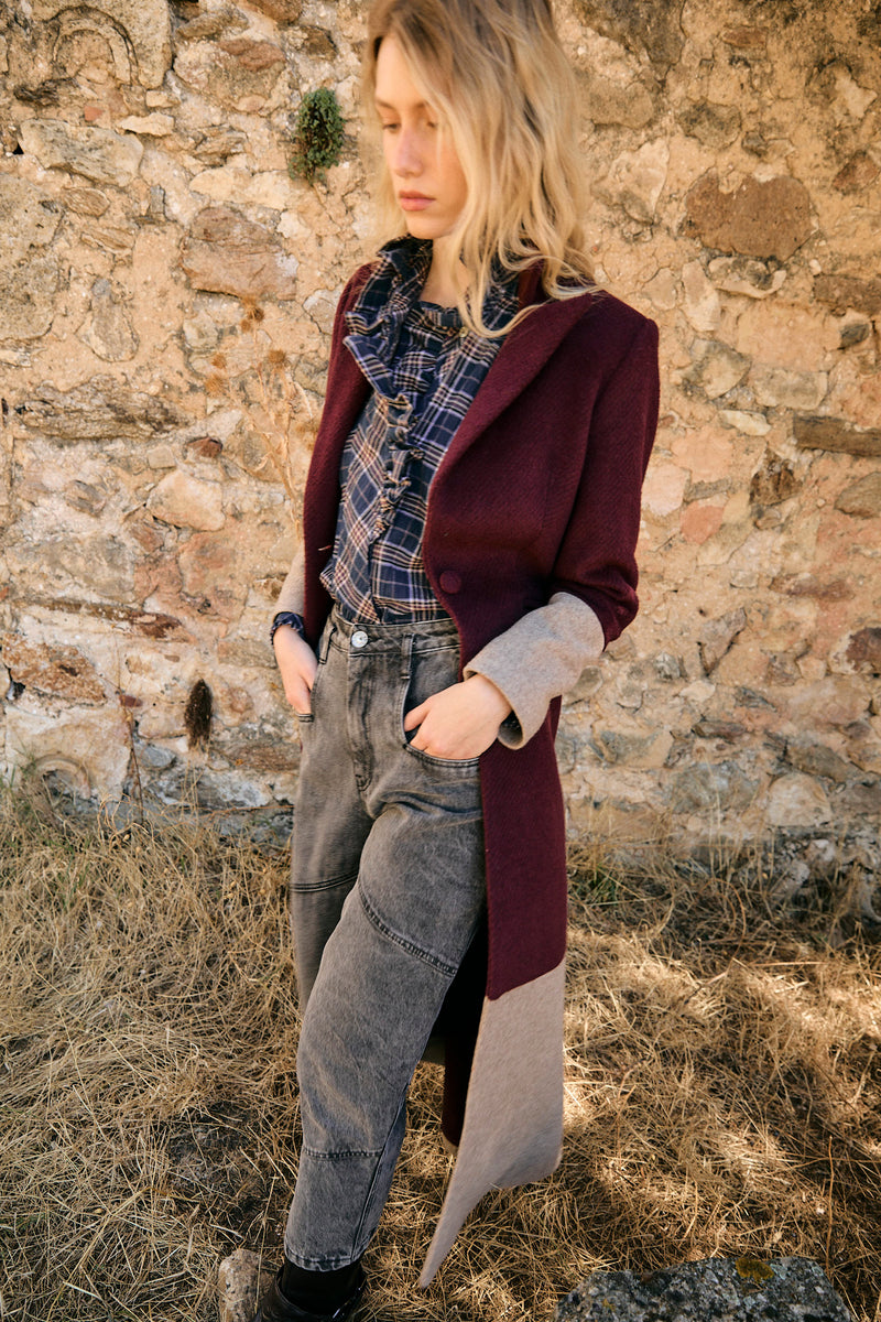 ABRIGO TINY PELO BURGUNDY