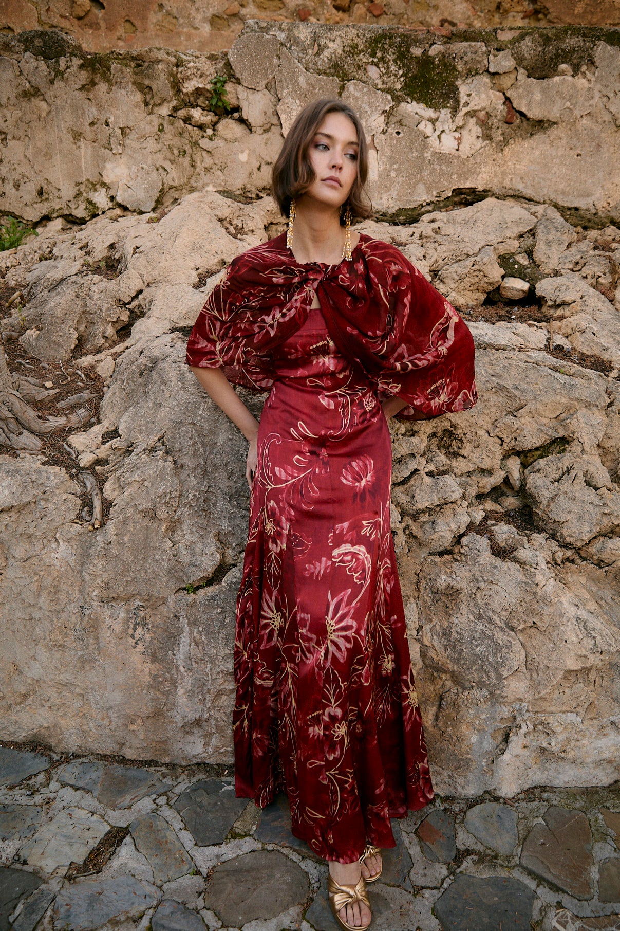 VESTIDO CORINTIA PEONIA CARMIN