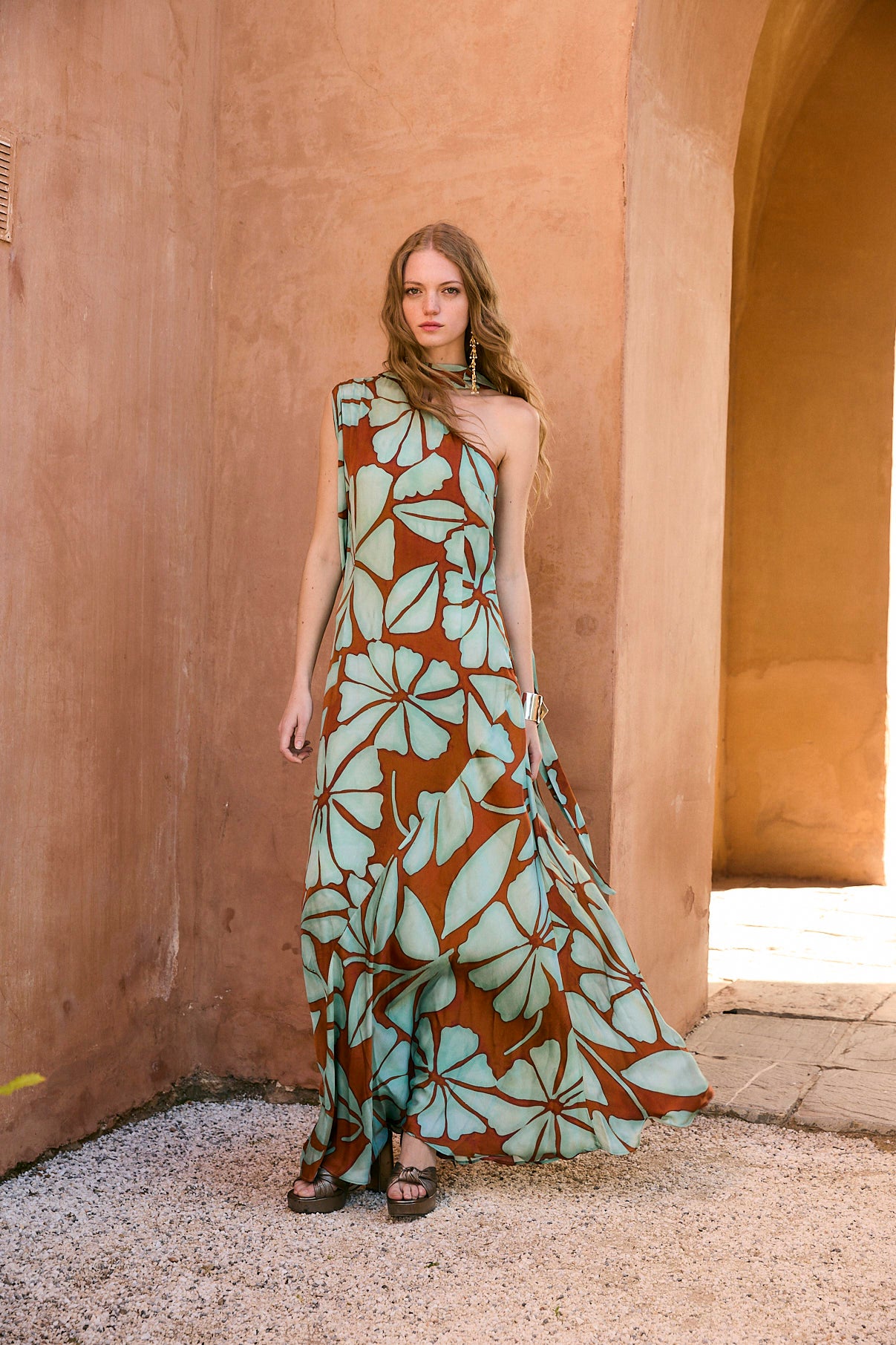 ASIMETRICO FIJI TURQUOISE DRESS