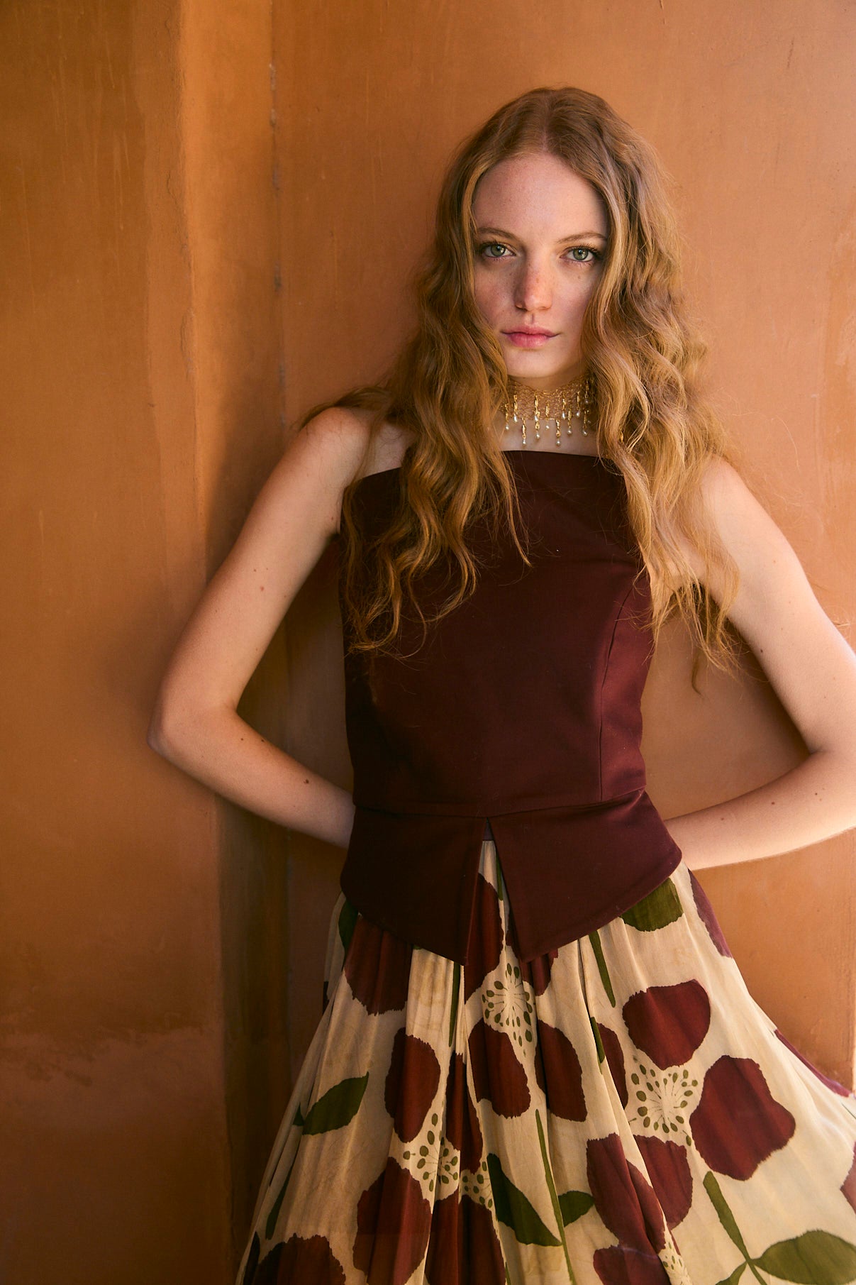 MAUSI LINO BURGUNDY TOP