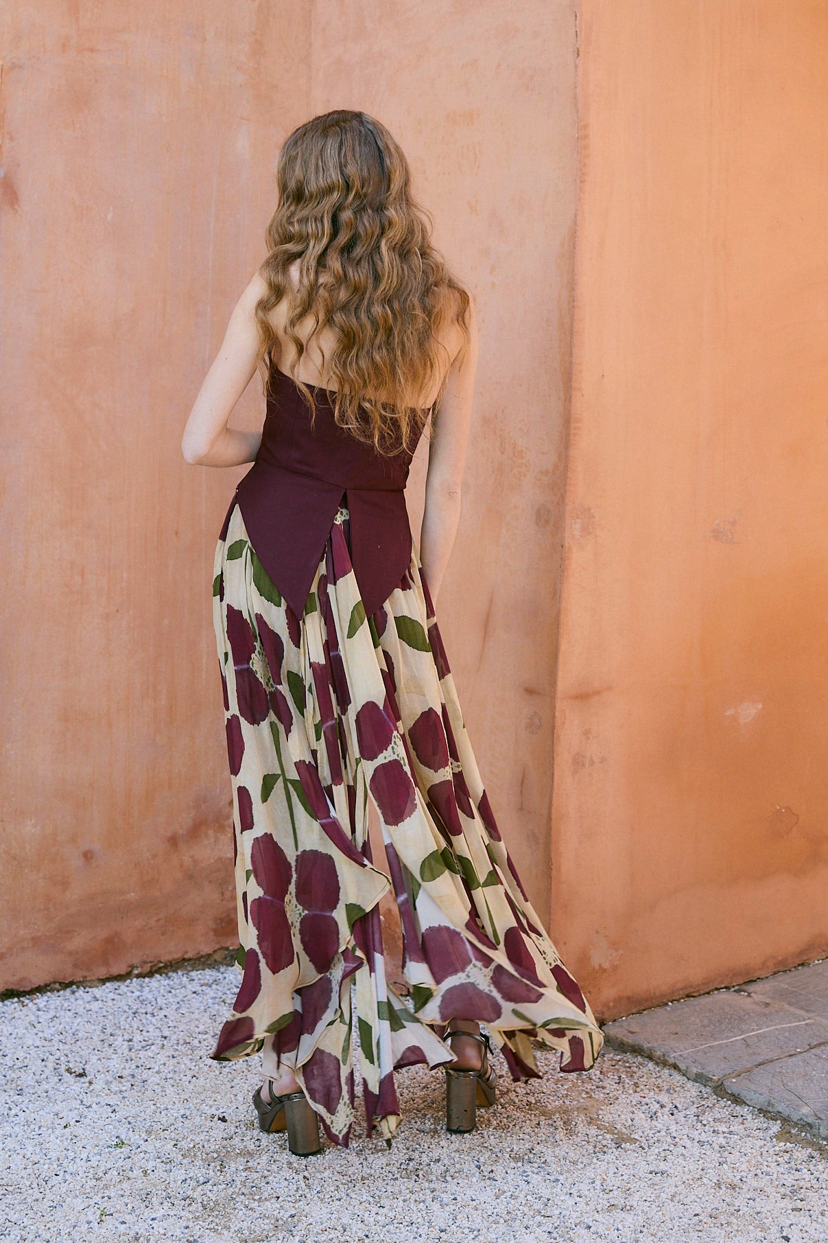 FALDA GIGI LIRIO BURGUNDY