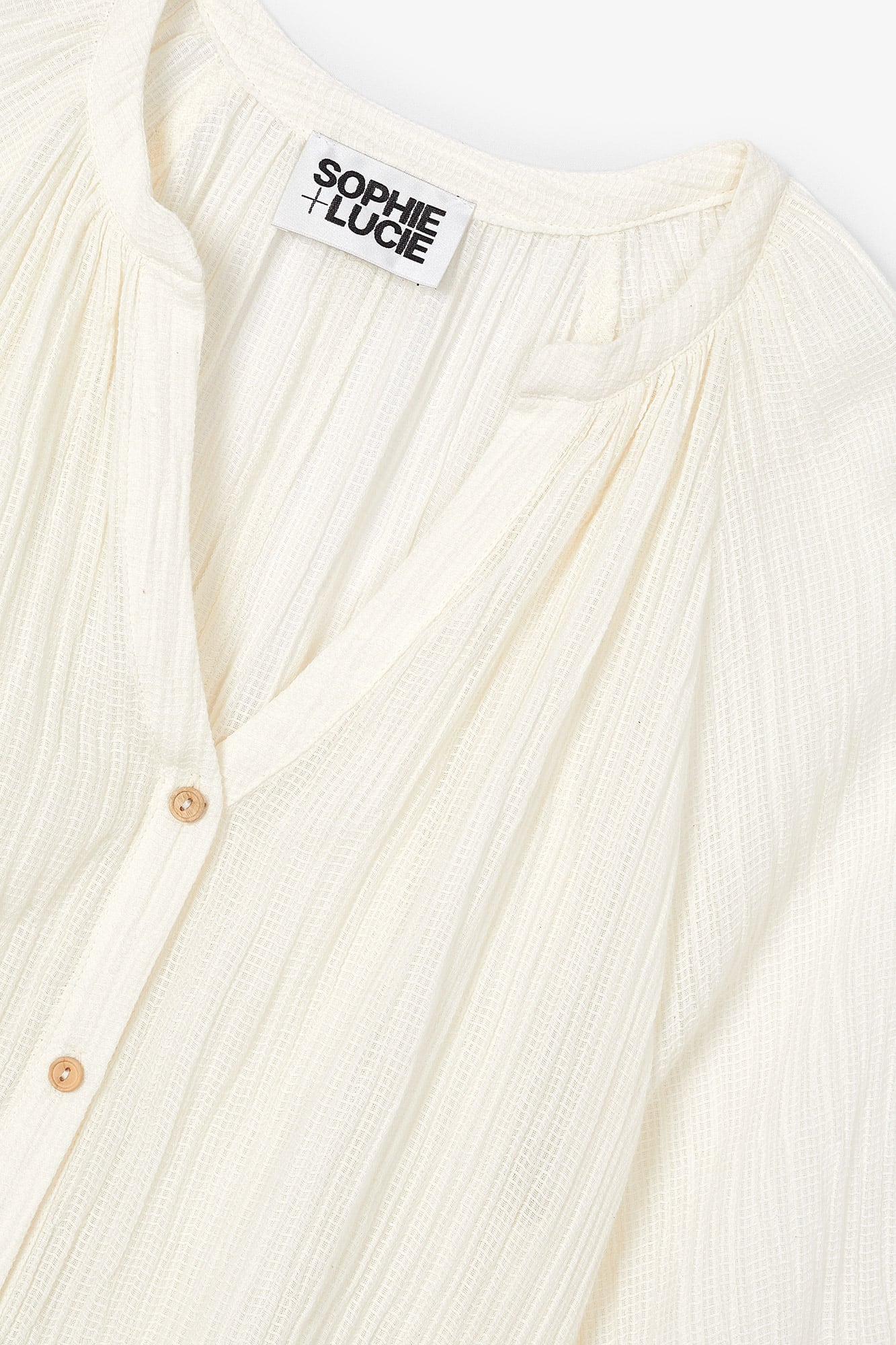 MOLLI ARRUGUILLA ECRU BLOUSE