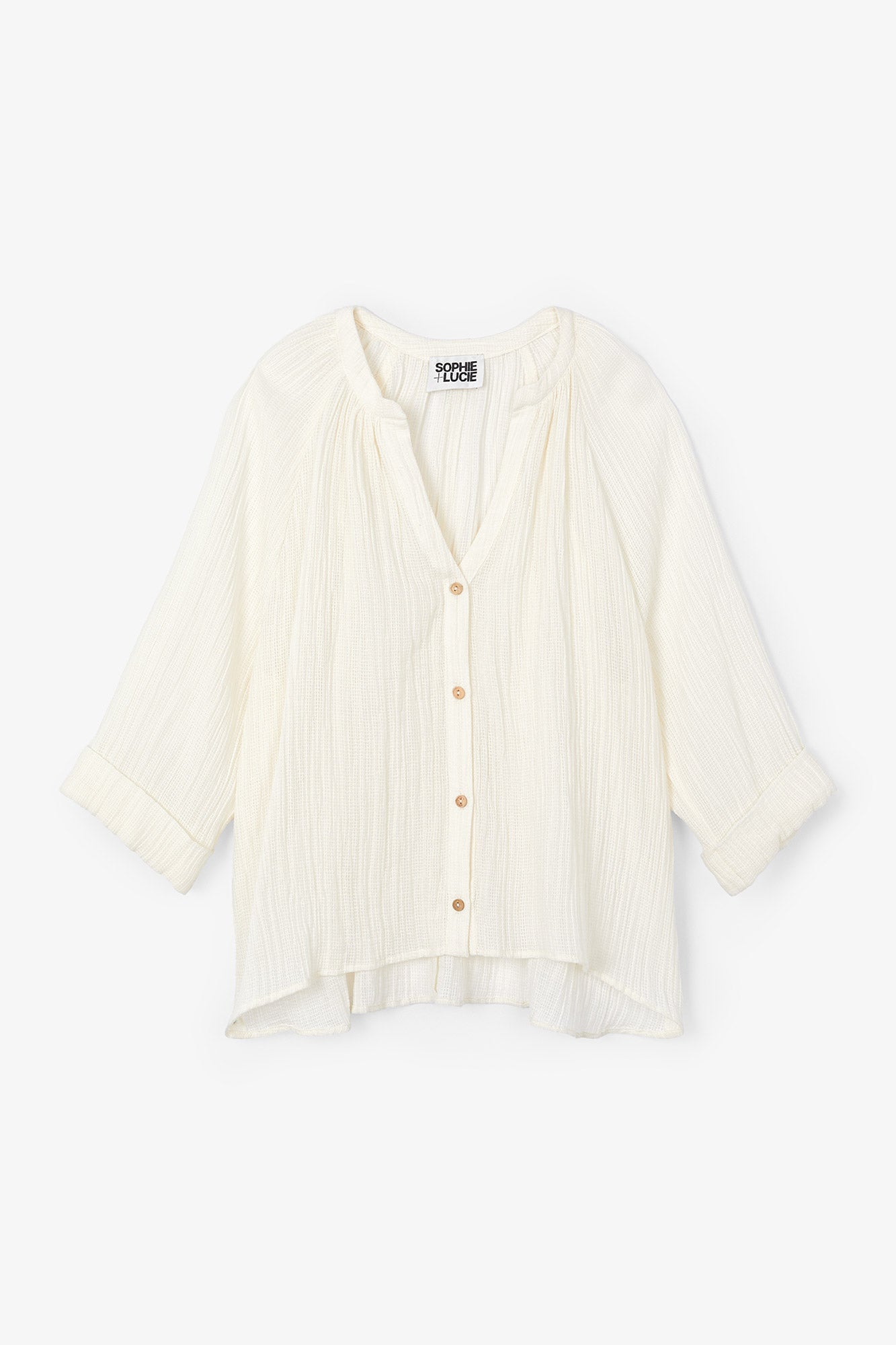 MOLLI ARRUGUILLA ECRU BLOUSE