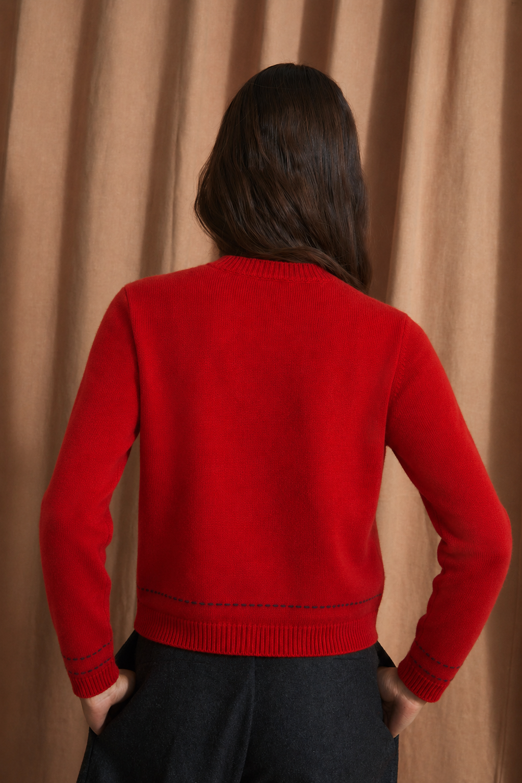 BOSTON KNITTED RED JUMPER