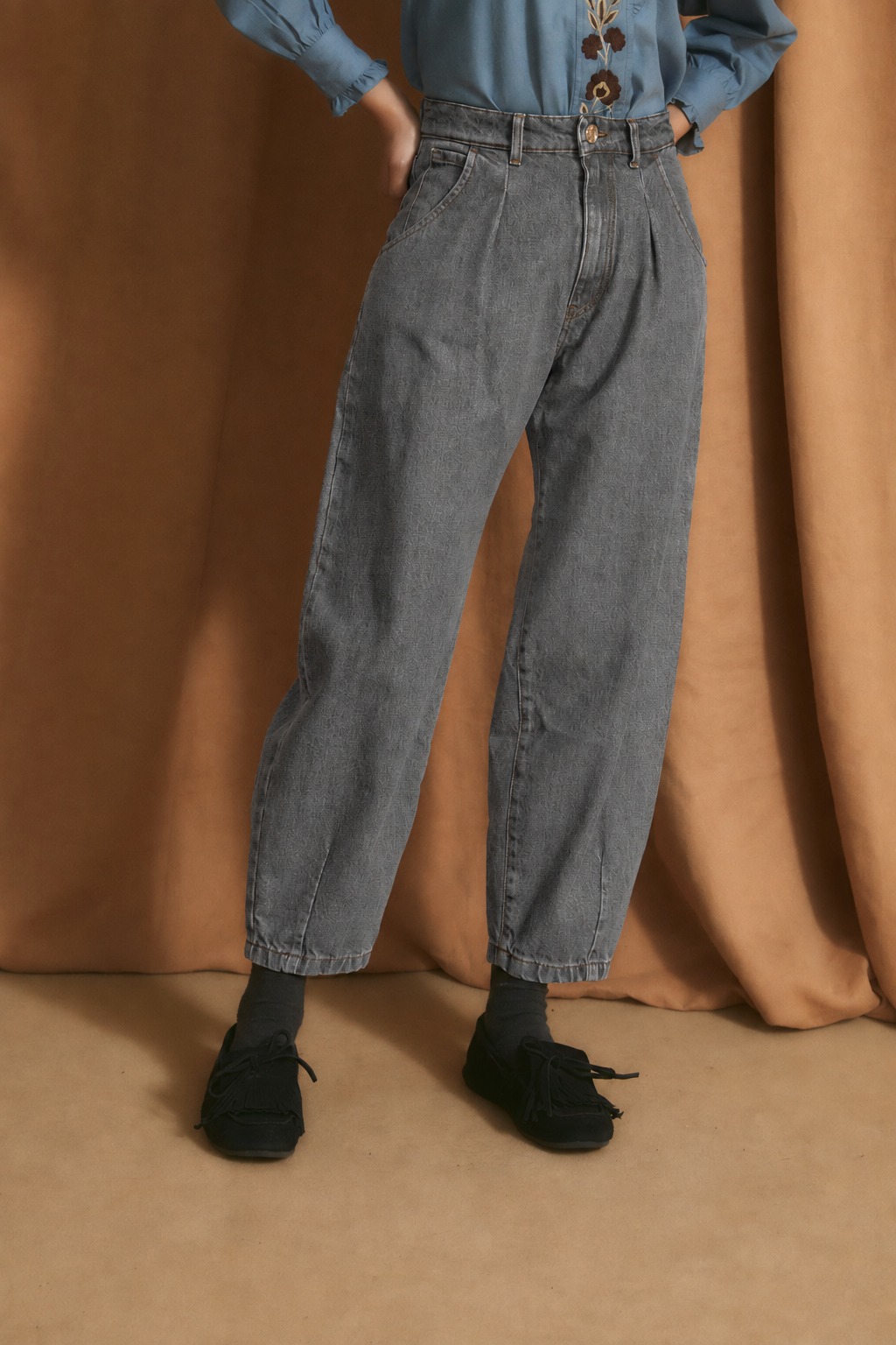 JEANS BOYFRIEND SARGA GRIS