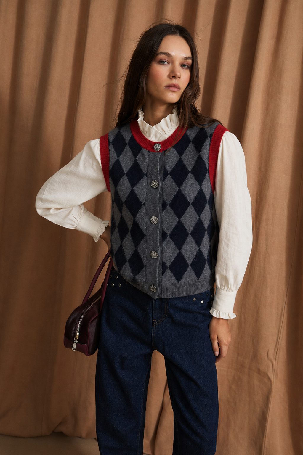CHALECO ARLEQUIN PUNTO GRIS