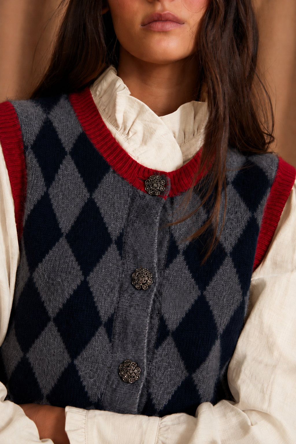 CHALECO ARLEQUIN PUNTO GRIS