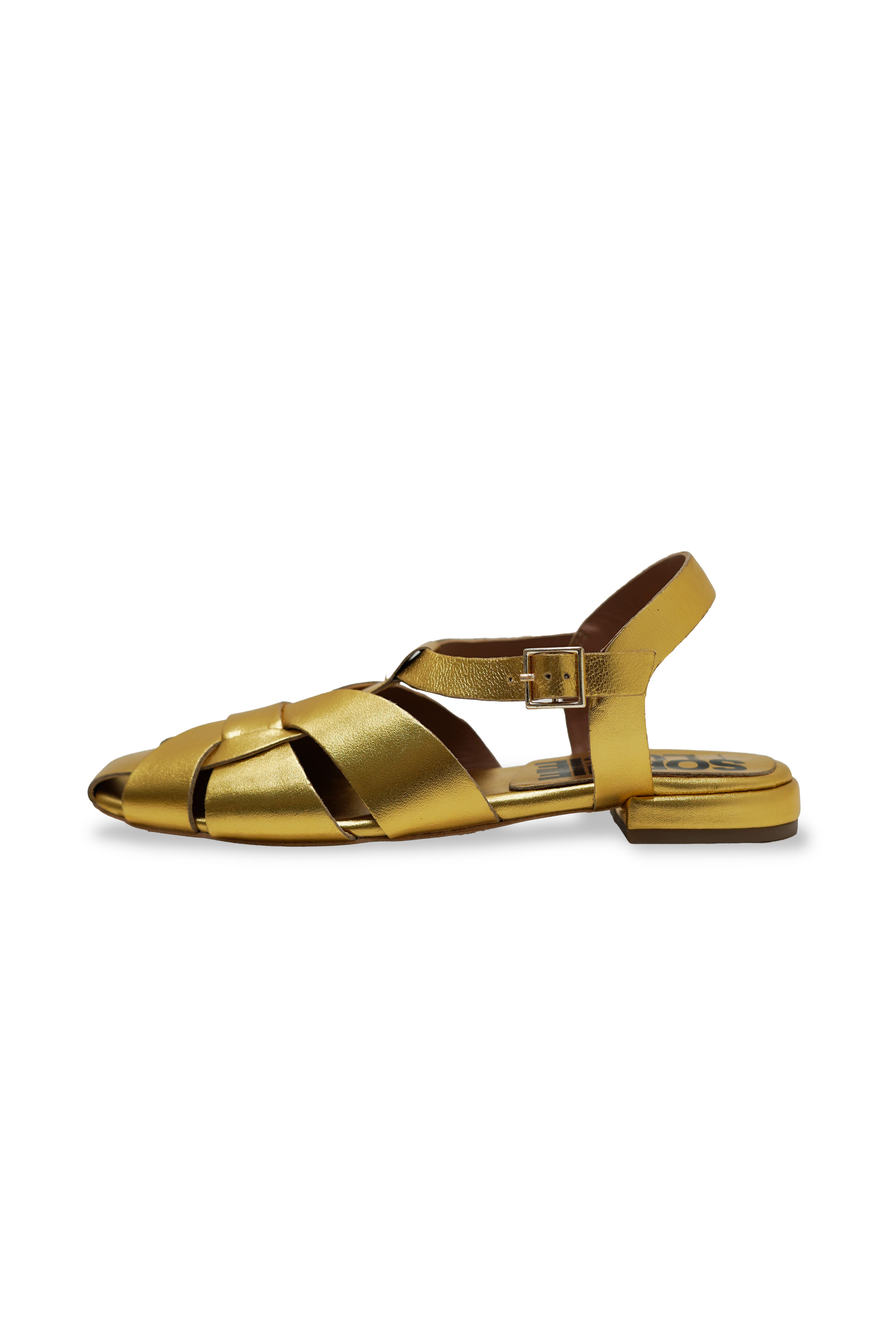 NAPOLES GOLD LEATHER SANDAL