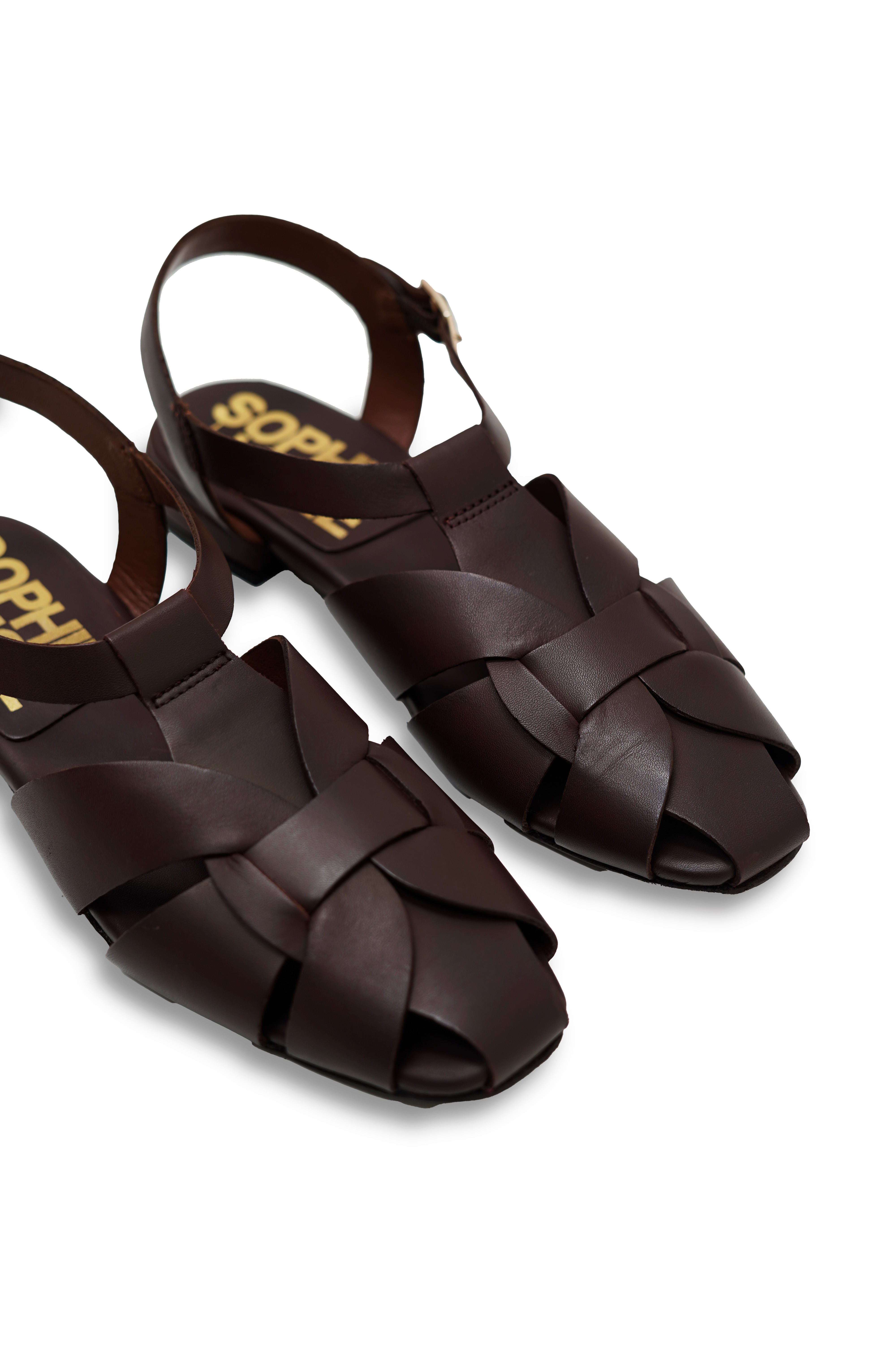 SANDALIA NAPOLES PIEL MARRÓN