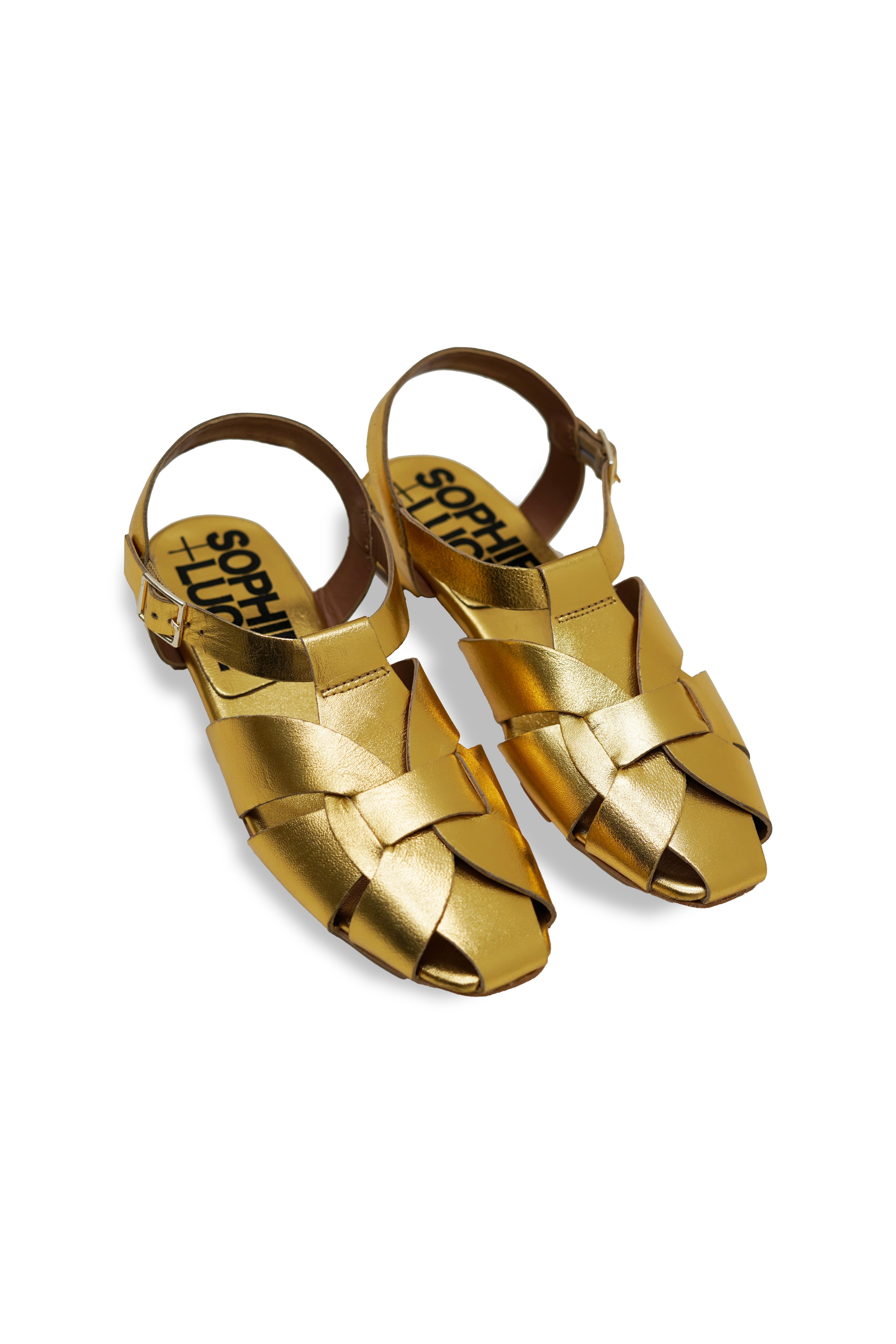 SANDALIA NAPOLES PIEL DORADO