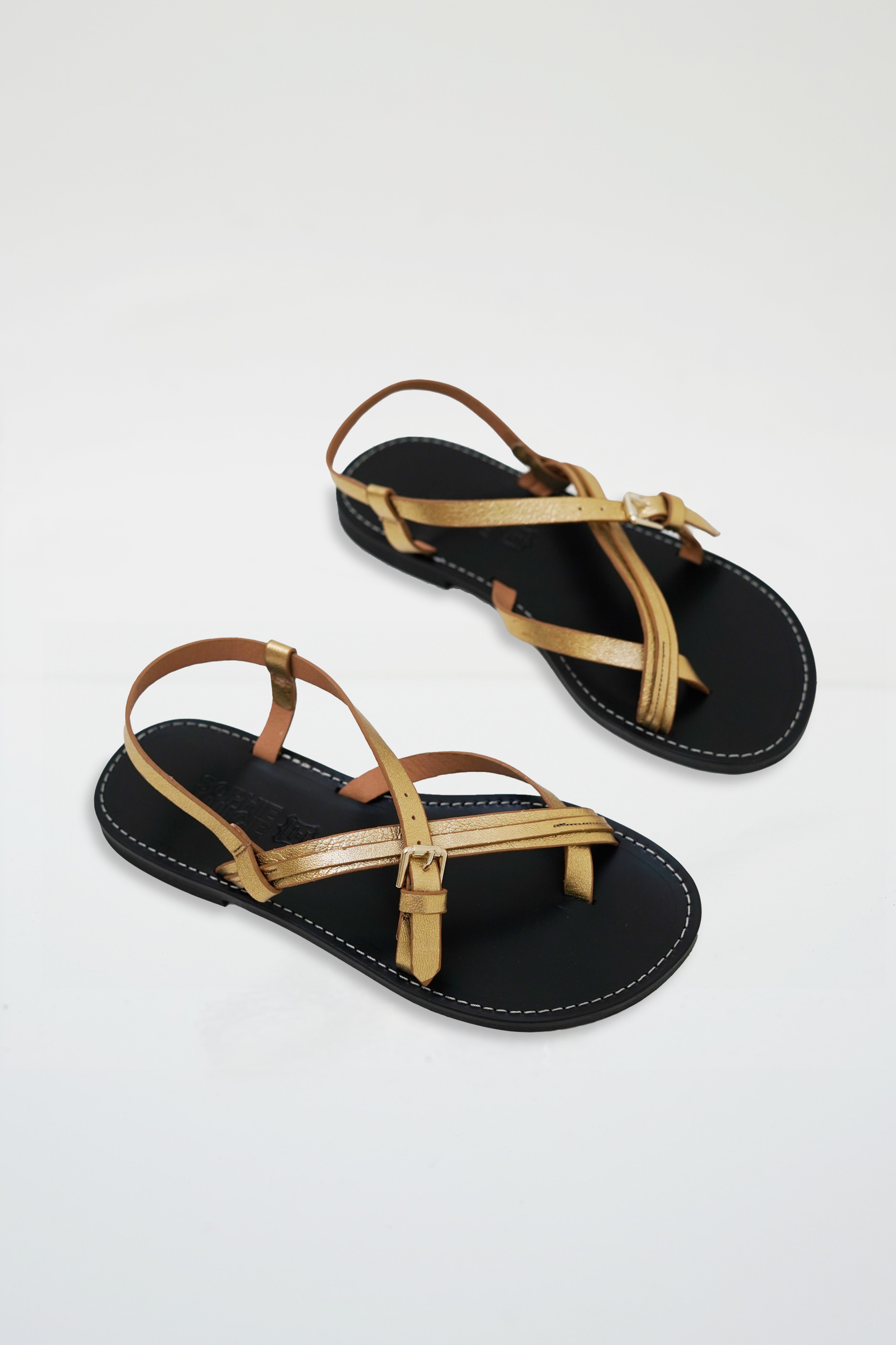 SANDALIA BARBARA PIEL DORADO