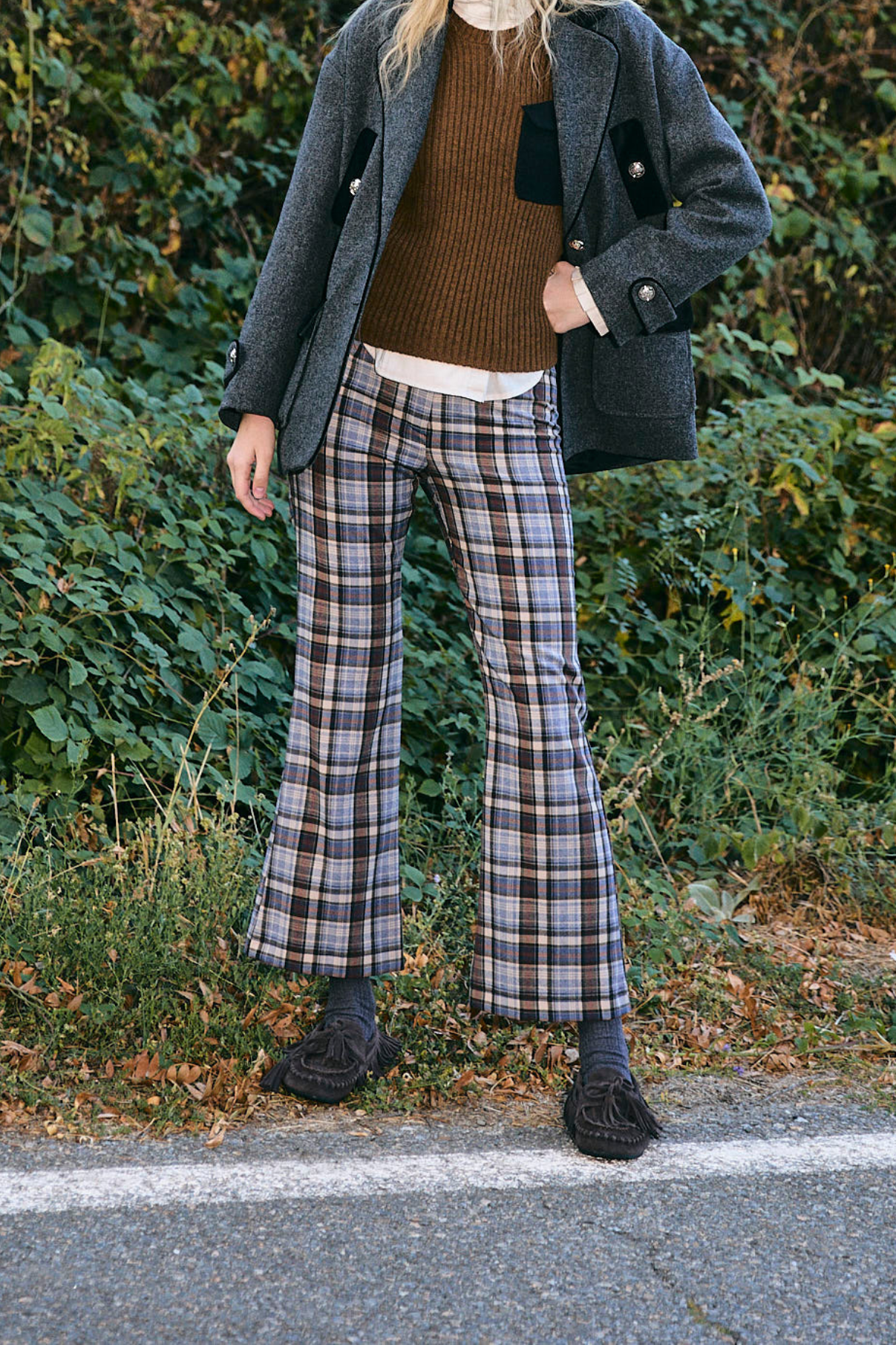 PANTALON SESENTA TARTAN MARRON