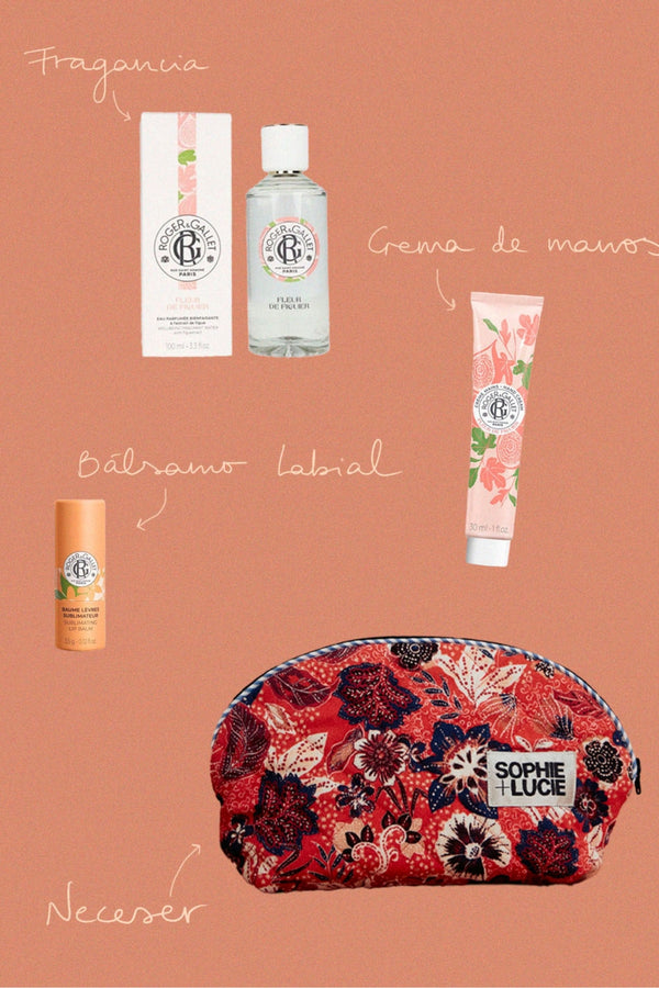 NECESER NAVIDAD FLORES ROJO