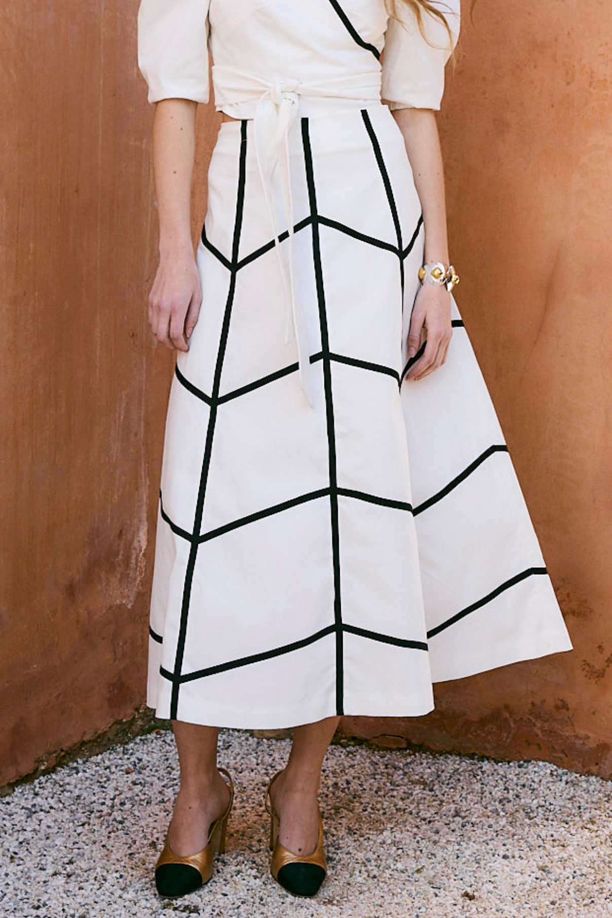 ESPIGA ALGODON ECRU SKIRT