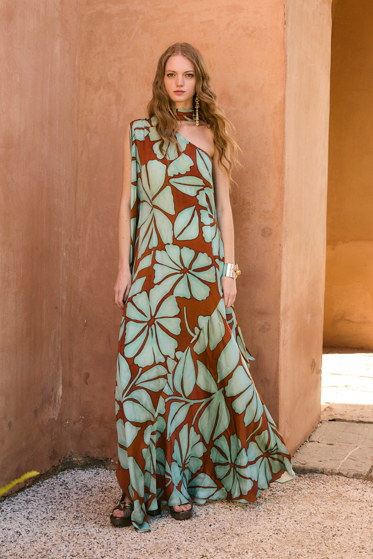 ASIMETRICO FIJI TURQUOISE DRESS