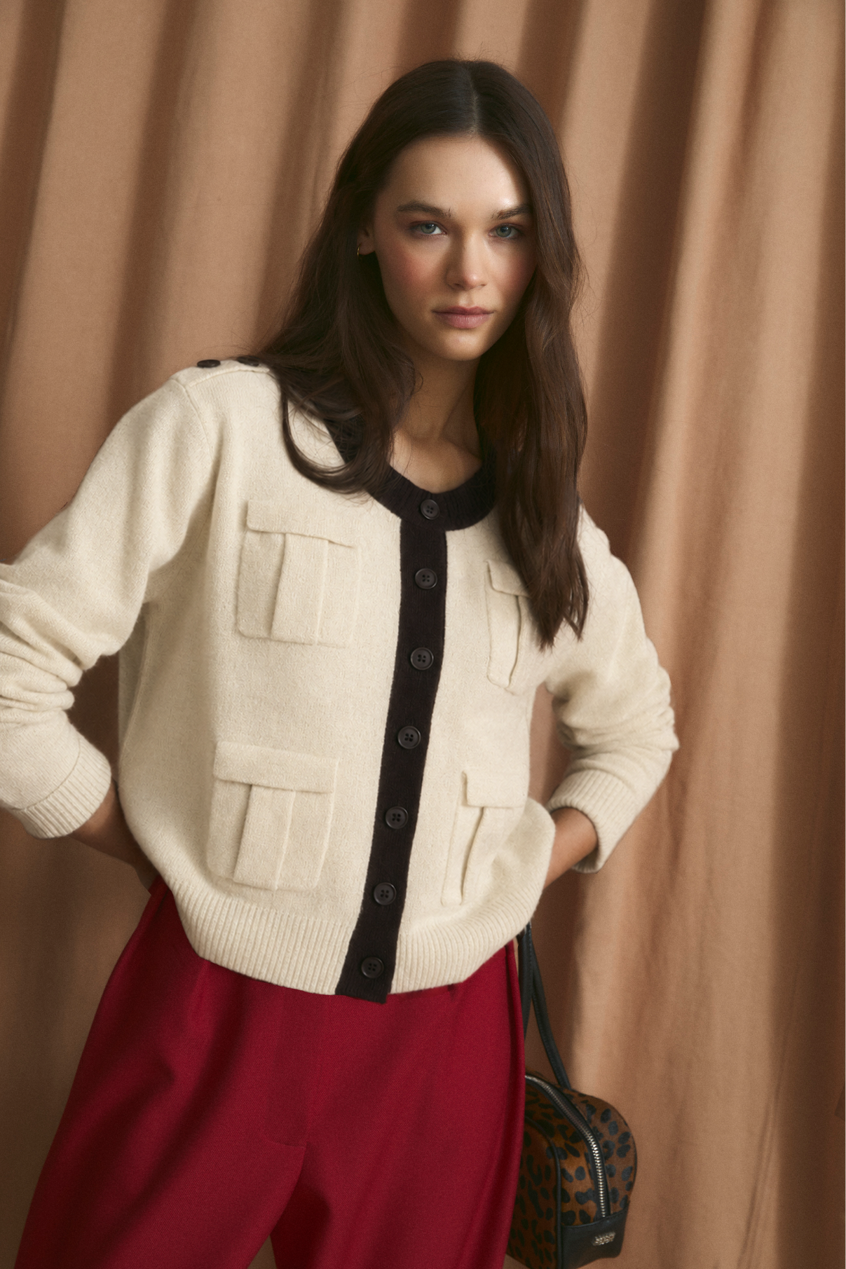 CHAQUETA MILITAR PUNTO MANTEQUILLA