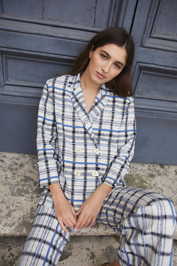 ICON BLUE CHECKED JACKET