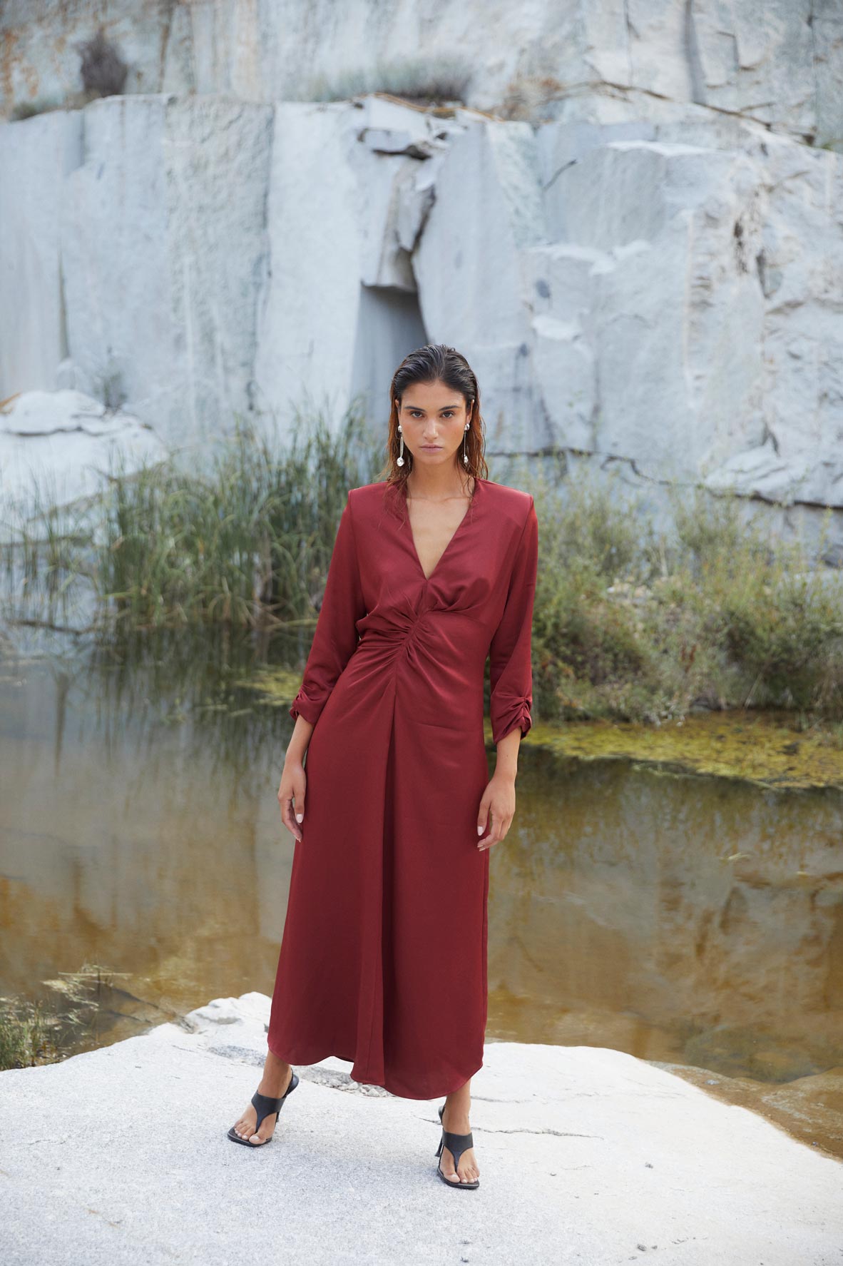 ROBE FERNANDA SATIN SIENA