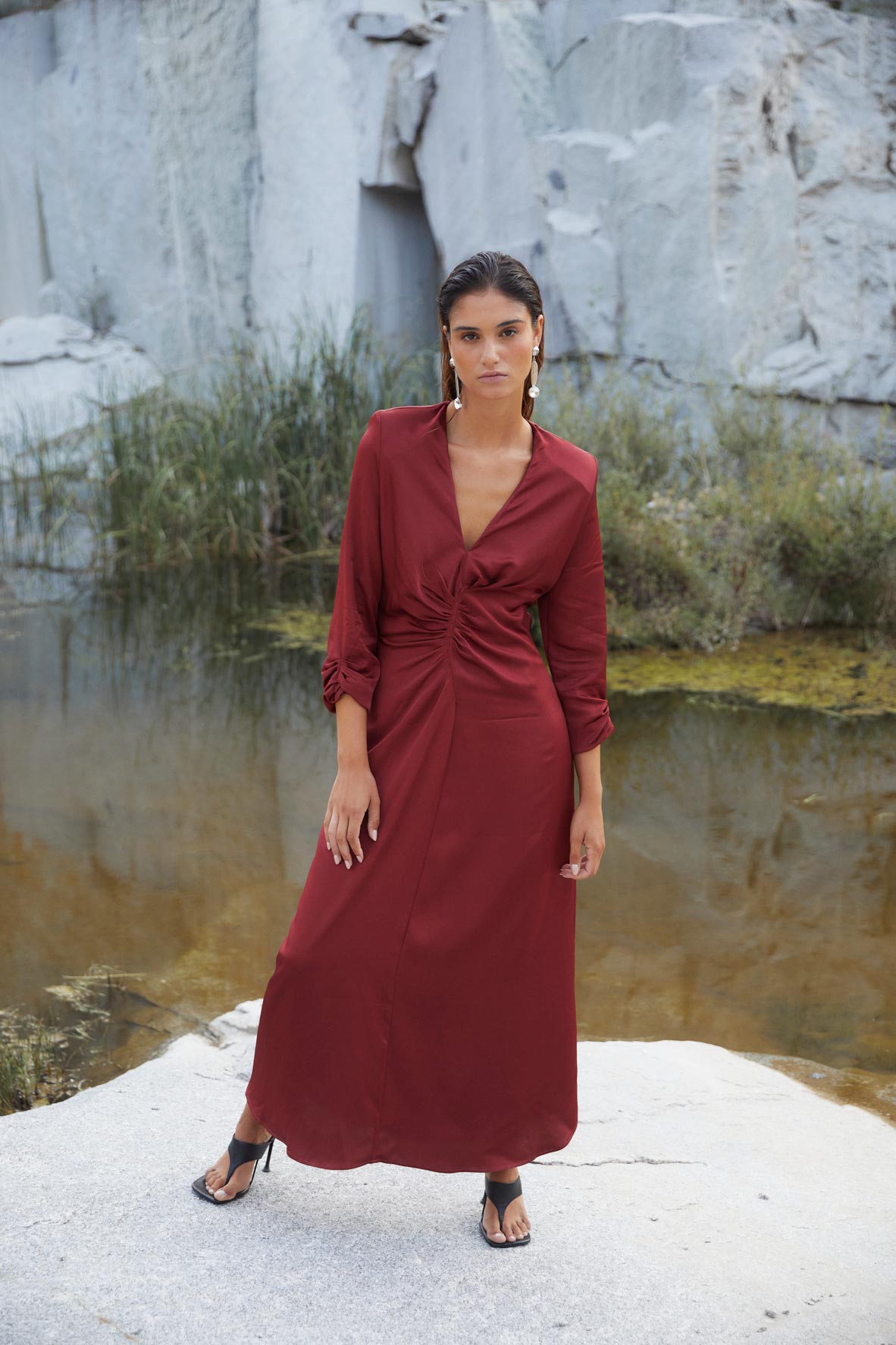 ROBE FERNANDA SATIN SIENA