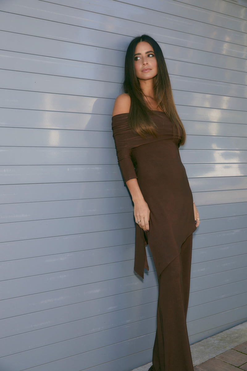 GIORGIA KNITTED BROWN TUNIC