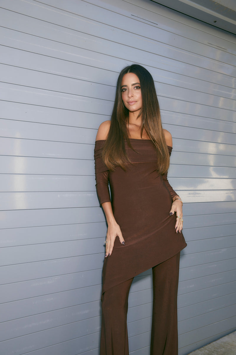 GIORGIA KNITTED BROWN TUNIC