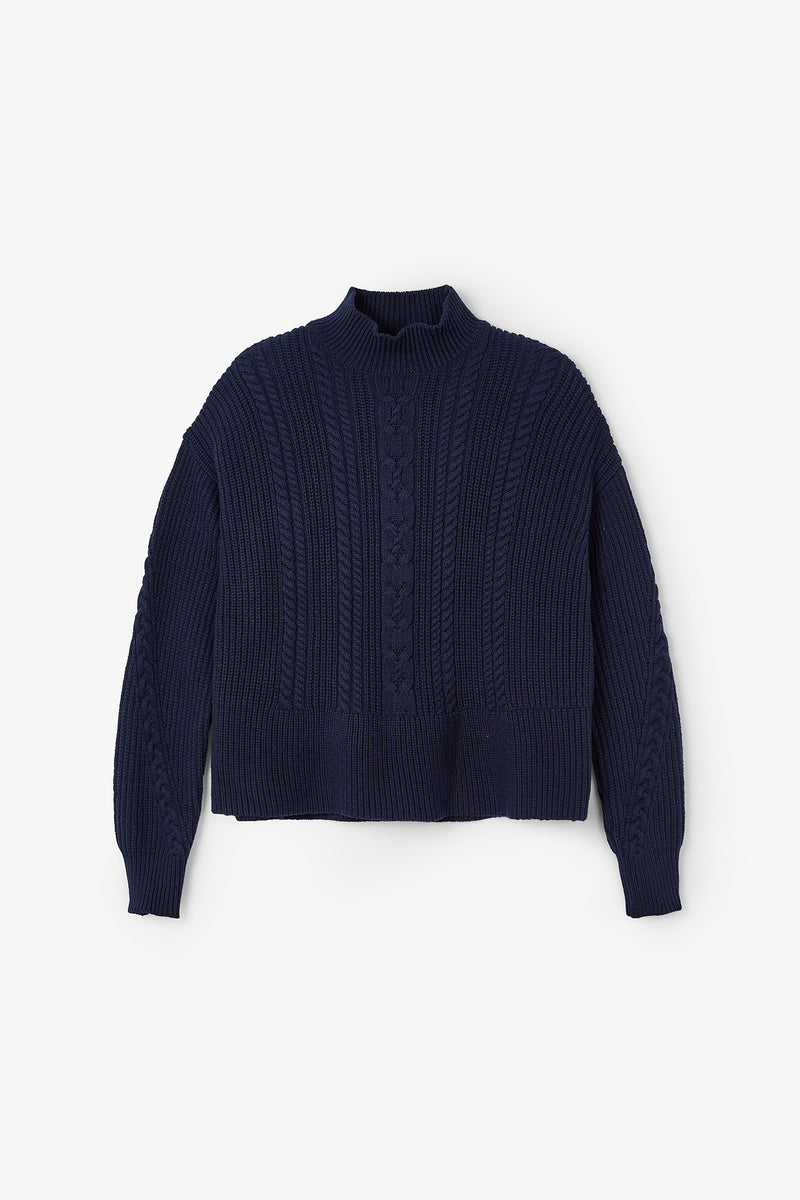EIGHTS KNITTED NAVY JUMPER