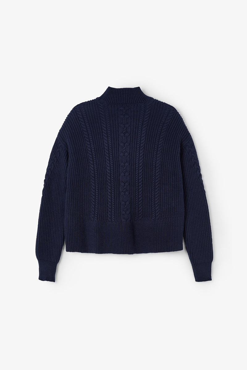 EIGHTS KNITTED NAVY JUMPER