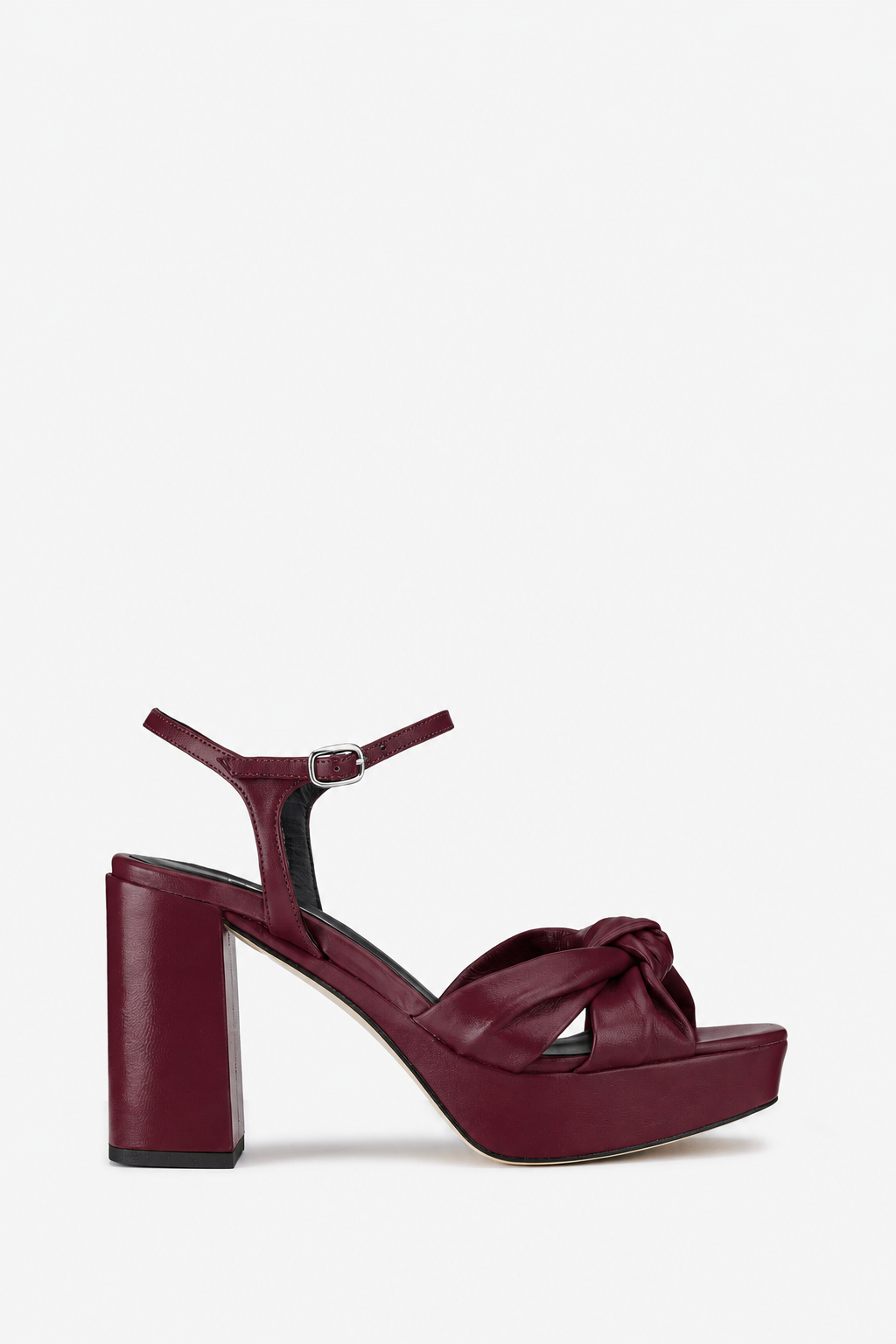 LILY LEATHER BURGUNDY SANDAL