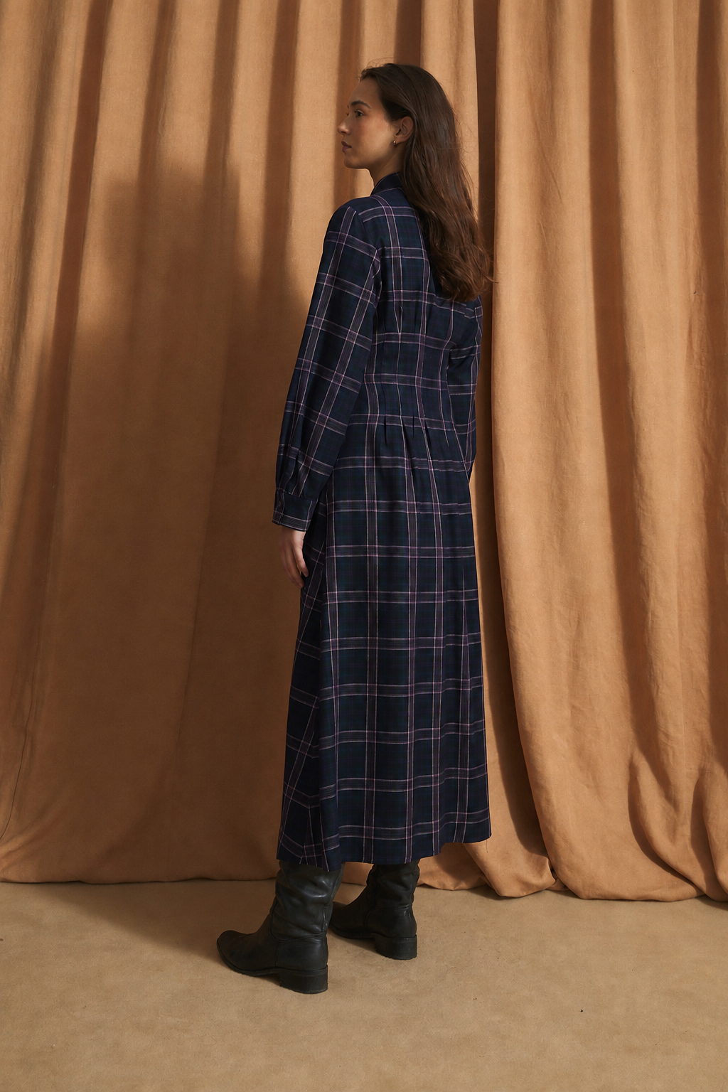 VESTIDO CUCA TARTAN AZUL